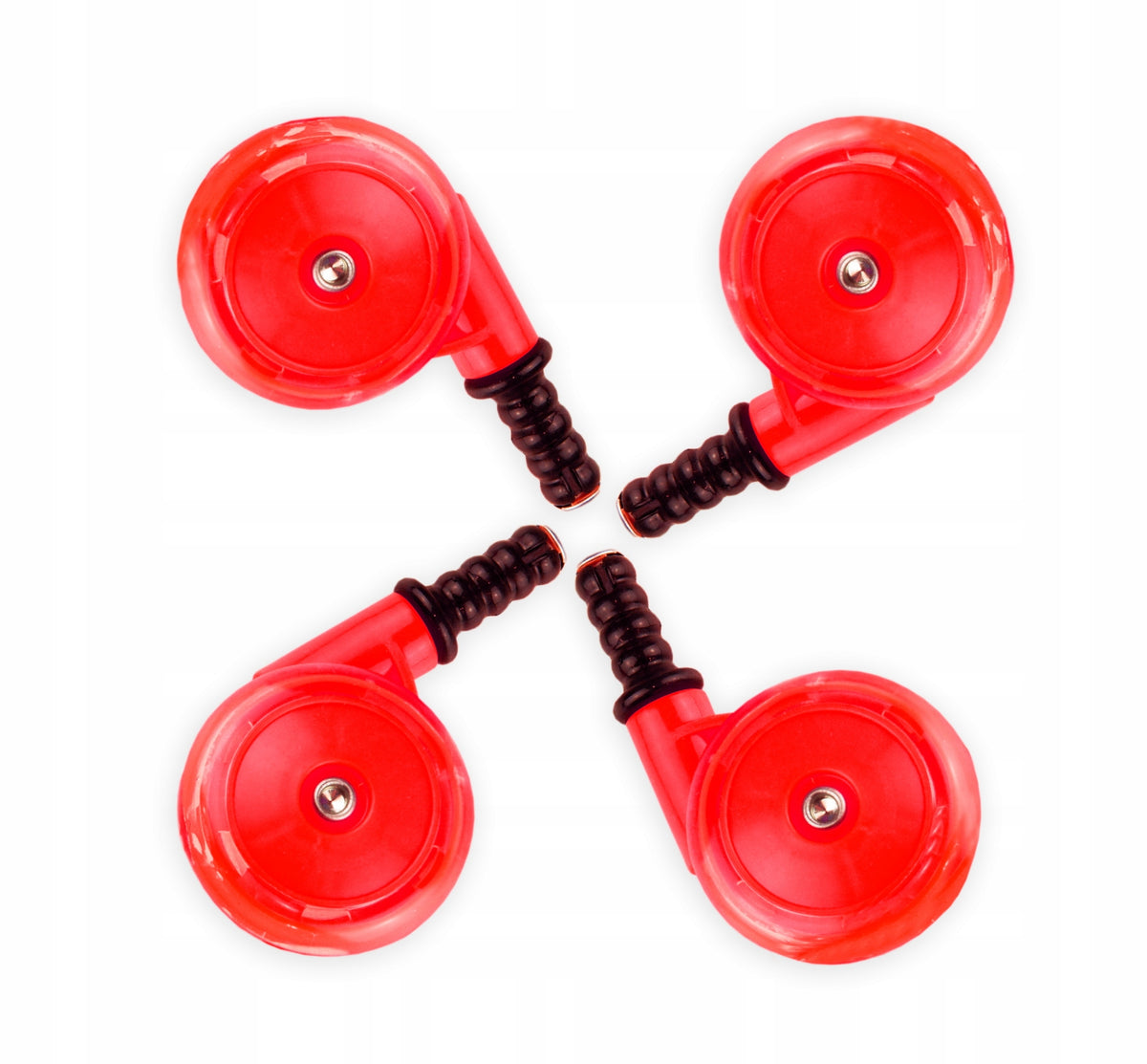 WHEELS FOR WALKER SWIVEL SOFT SILICONE RED
