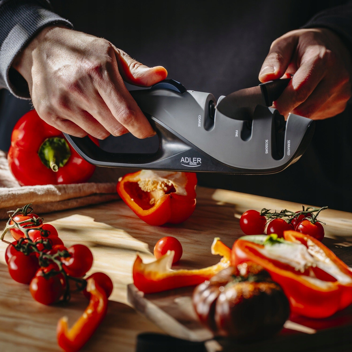 WHETSTONE KNIFE SHARPENER WITH ADJUSTABLE ANGLE 15-24° SERRATED SHEARS Manufacturer code ad_4531