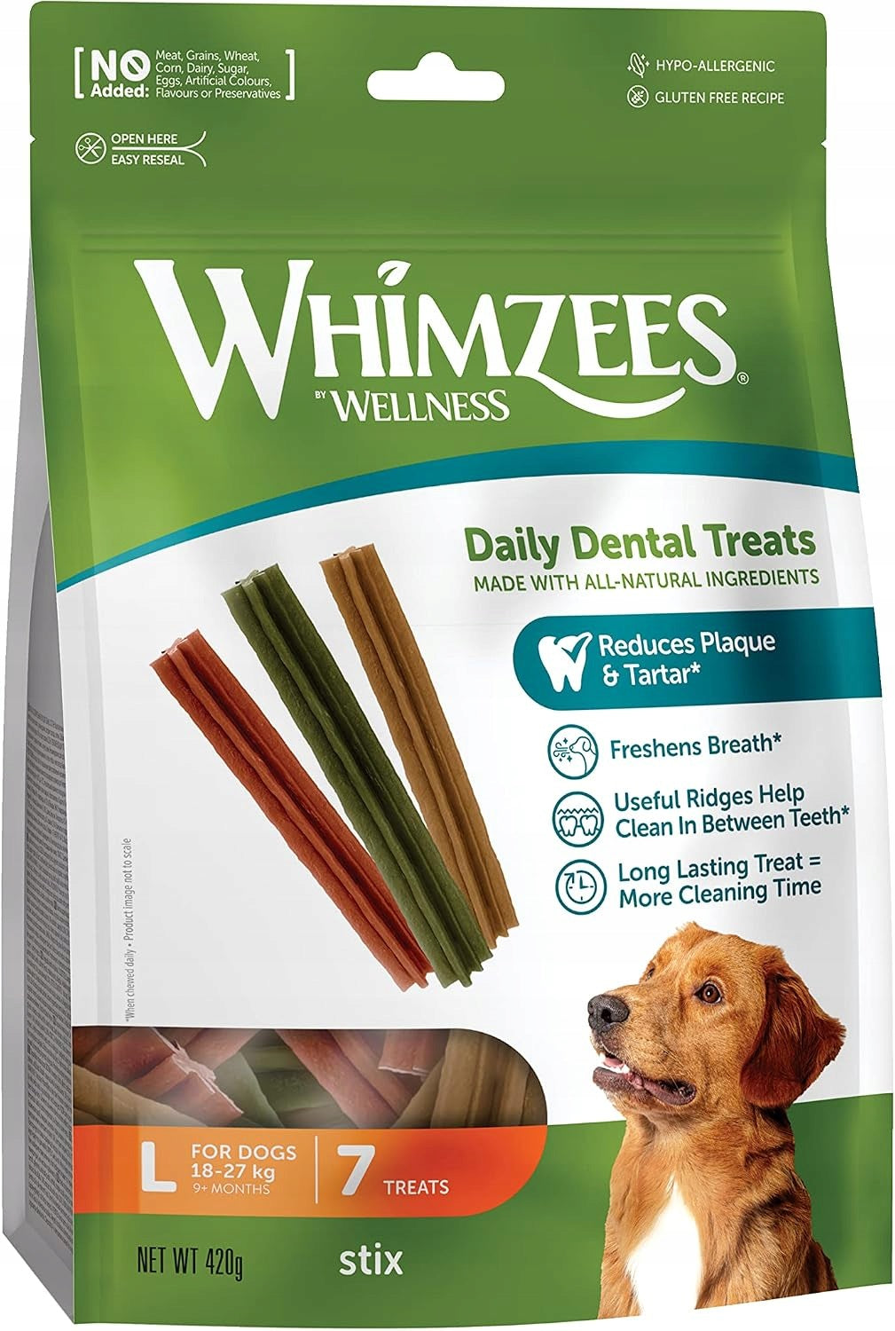 WHIMZEES dental teether for dogs [18-27kg] vegetarian without grains