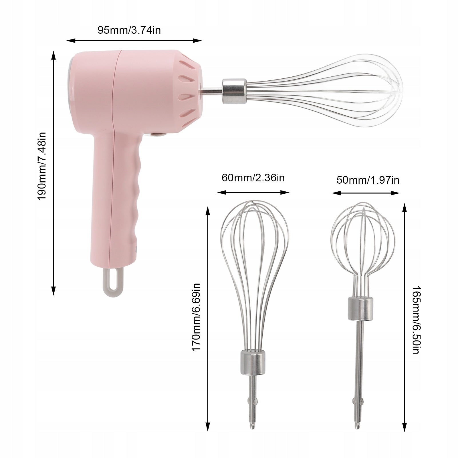 WHISK MIXER ELECTRIC BEATER FOR EGGS FOAM WIRELESS USB Packaging status original