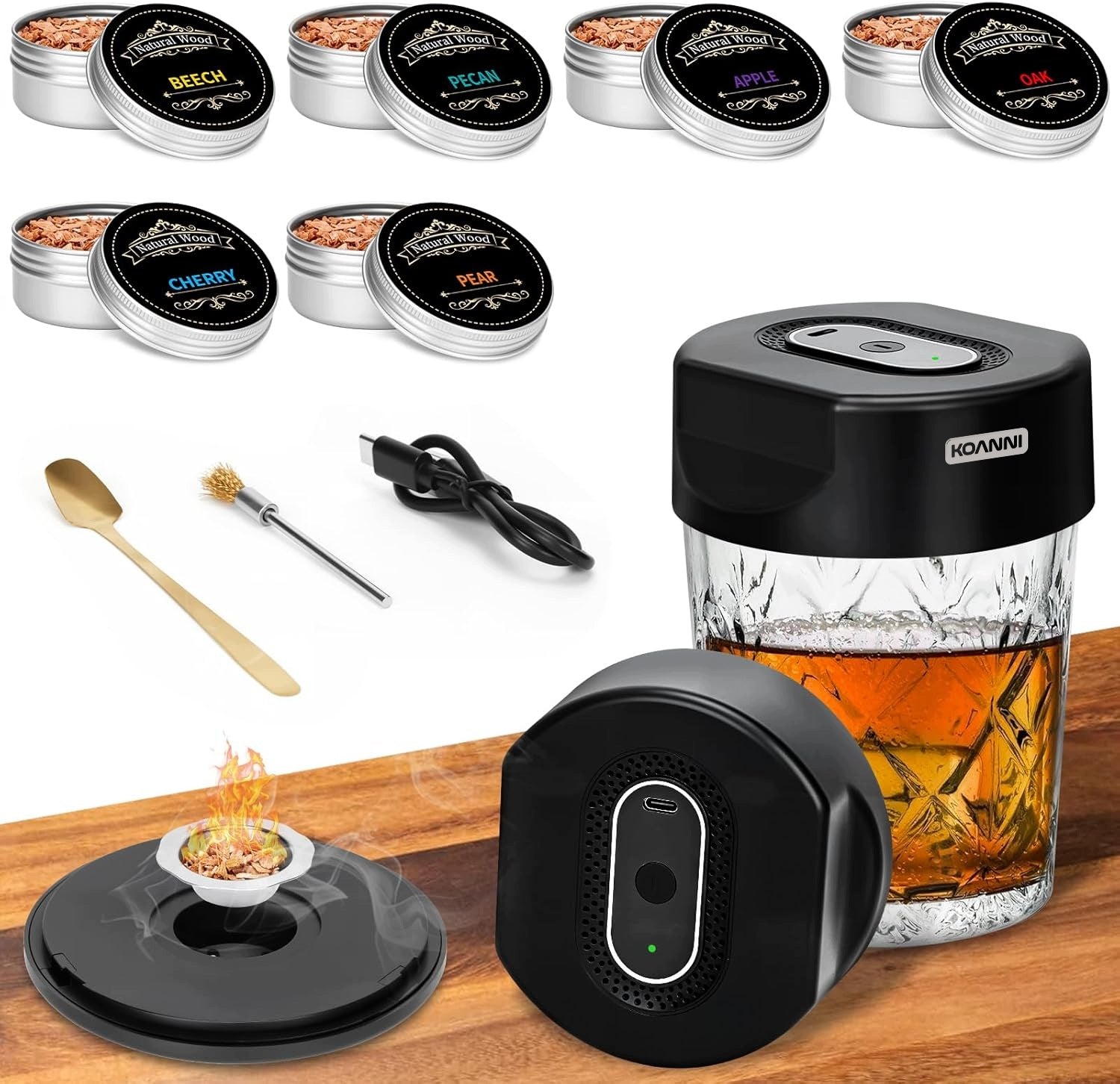 WHISKEY SMOKING SET ELECTRIC SMOKER GIFT FOR GUY KOANNI Packaging status original