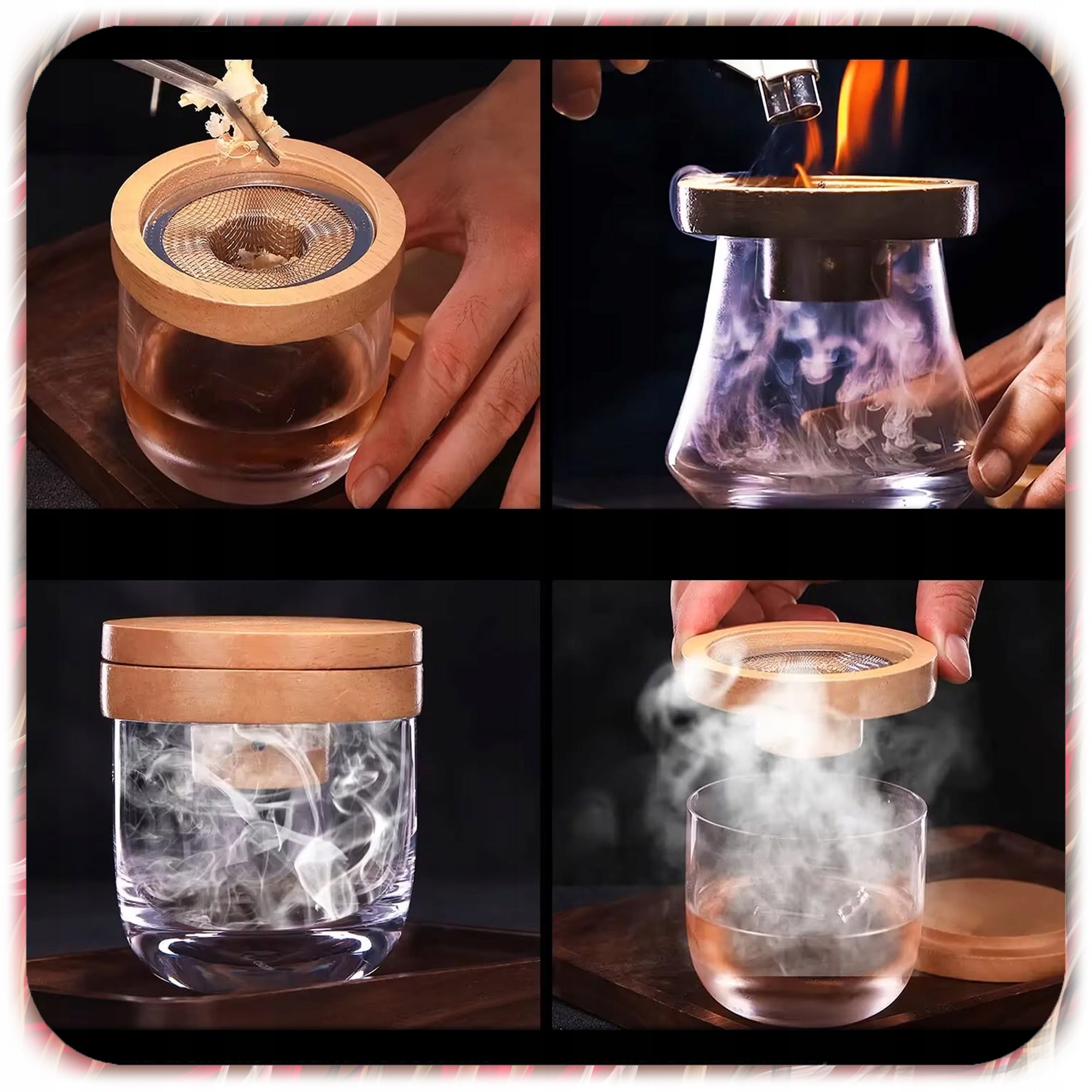 WHISKEY SMOKING SET SMOKER WOOD AROMA GIFT FOR GUY Manufacturer code 008319 SMOKER DO WĘDZENIA WHISKY DO OPALANIA