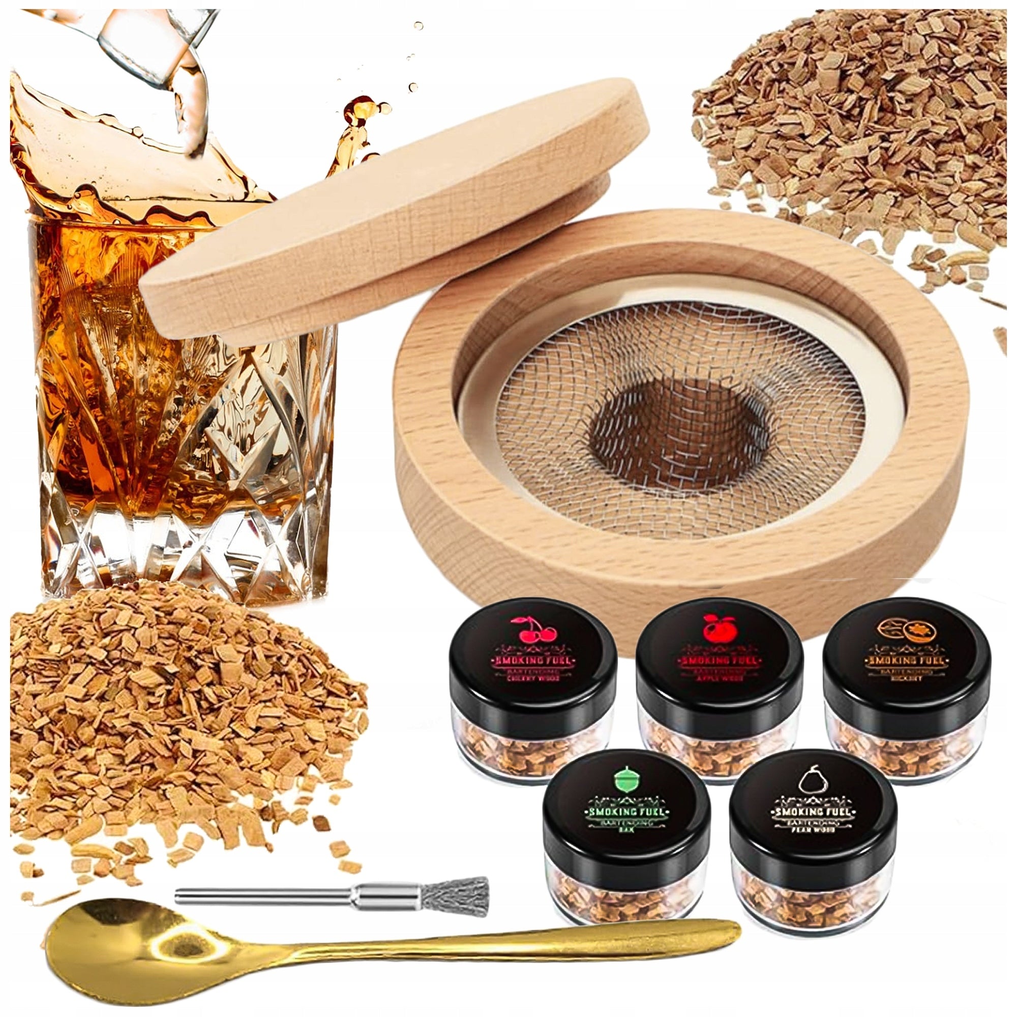 WHISKEY SMOKING SET SMOKER WOOD AROMA GIFT FOR GUY