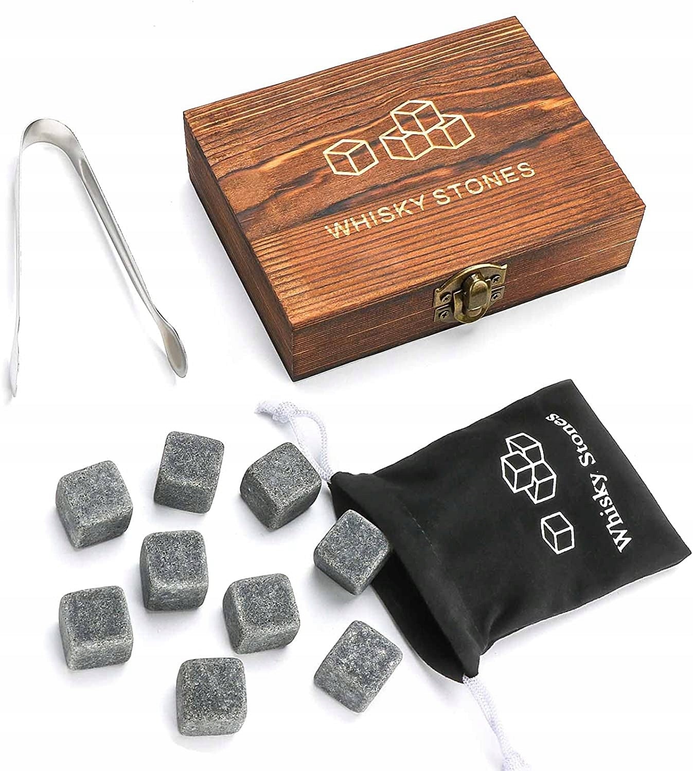 WHISKEY STONES SET GRANITE 12x SET GIFT FOR GUY MAN EAN (GTIN) 4062543406110