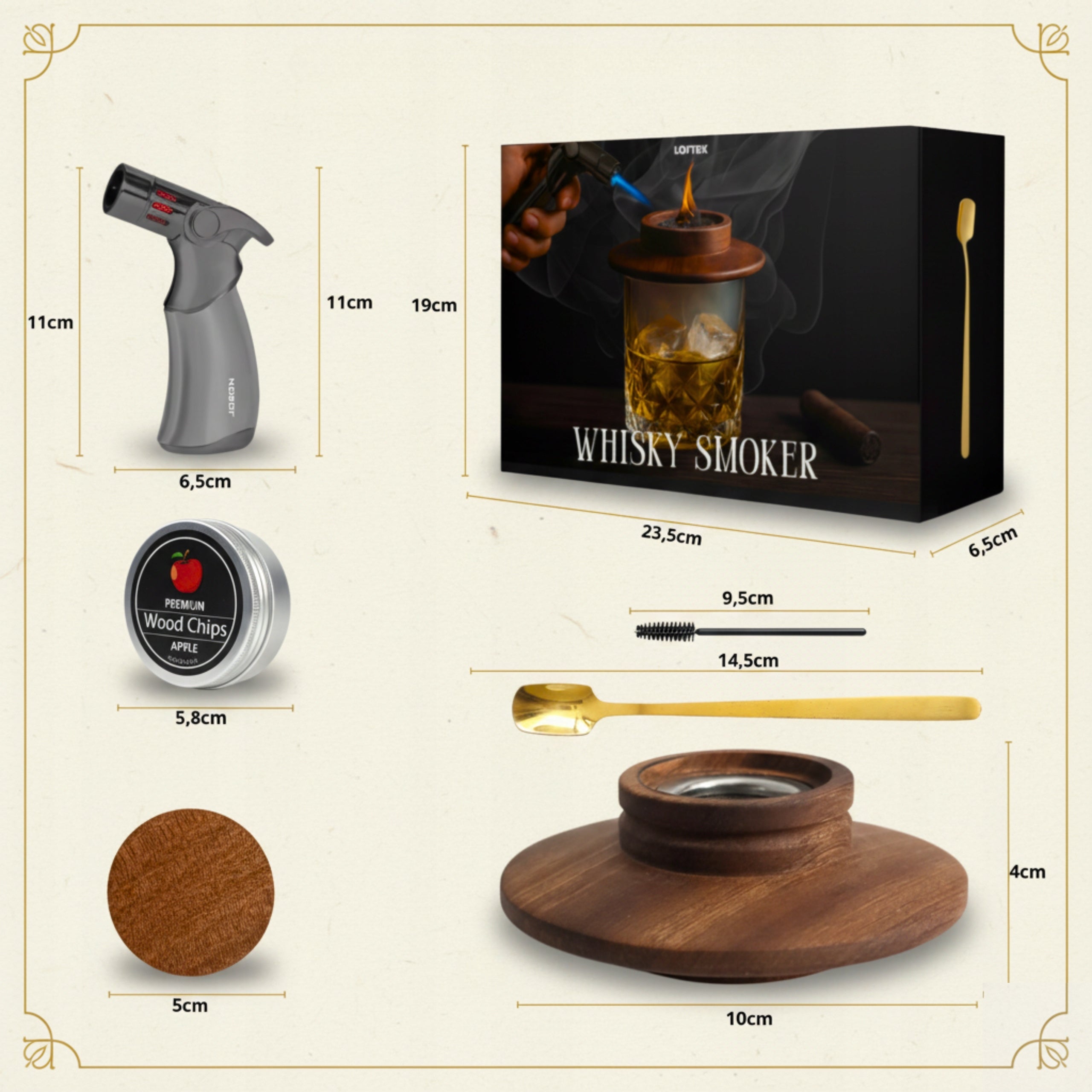 WHISKY SMOKER Smoking Kit Birthday Gift for Man + E-book Manufacturer code smoker do whisky zestaw dla miłośnika whisky