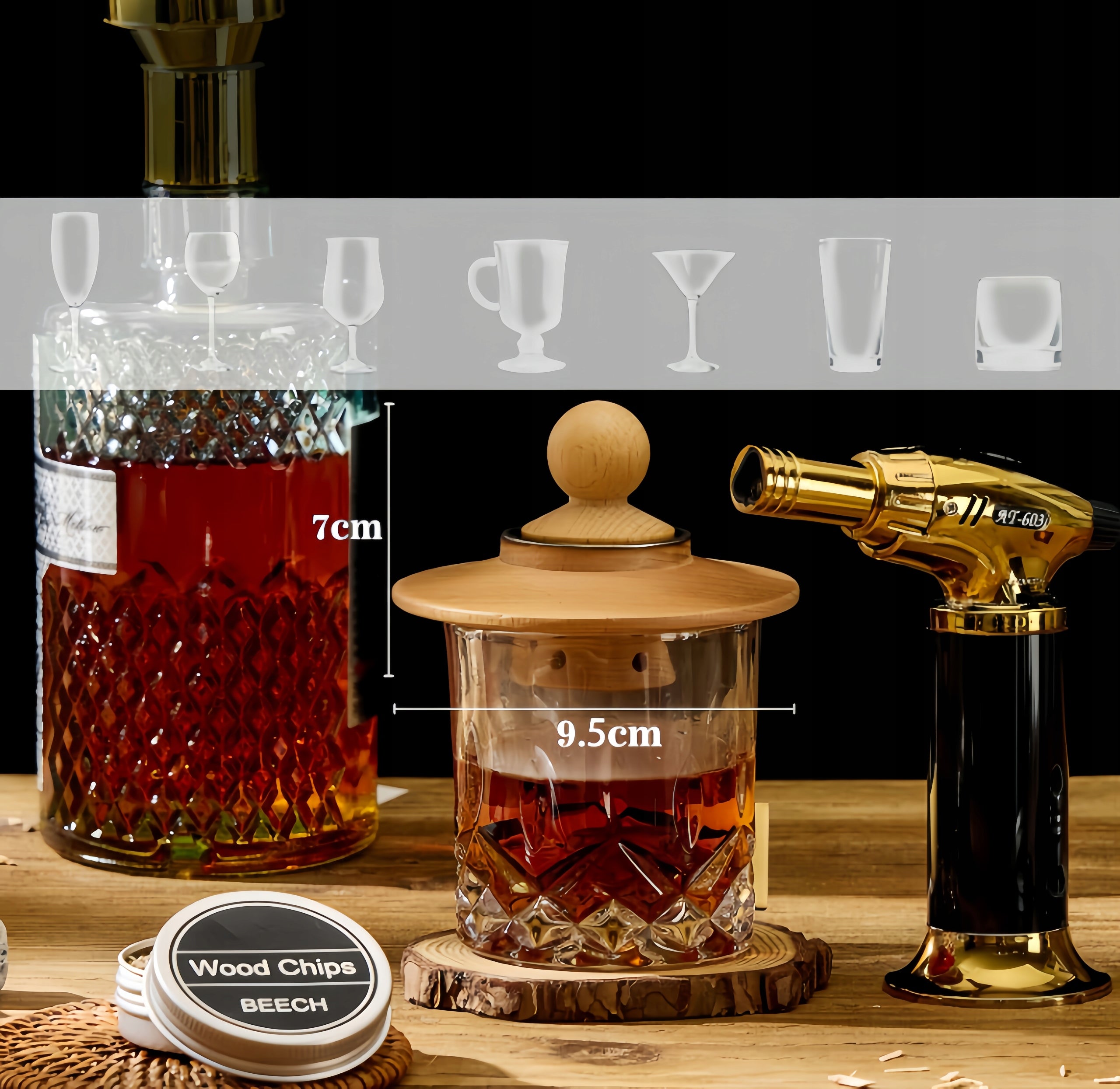WHISKY SMOKER Smoking Set Birthday Gift for Man Packaging status original
