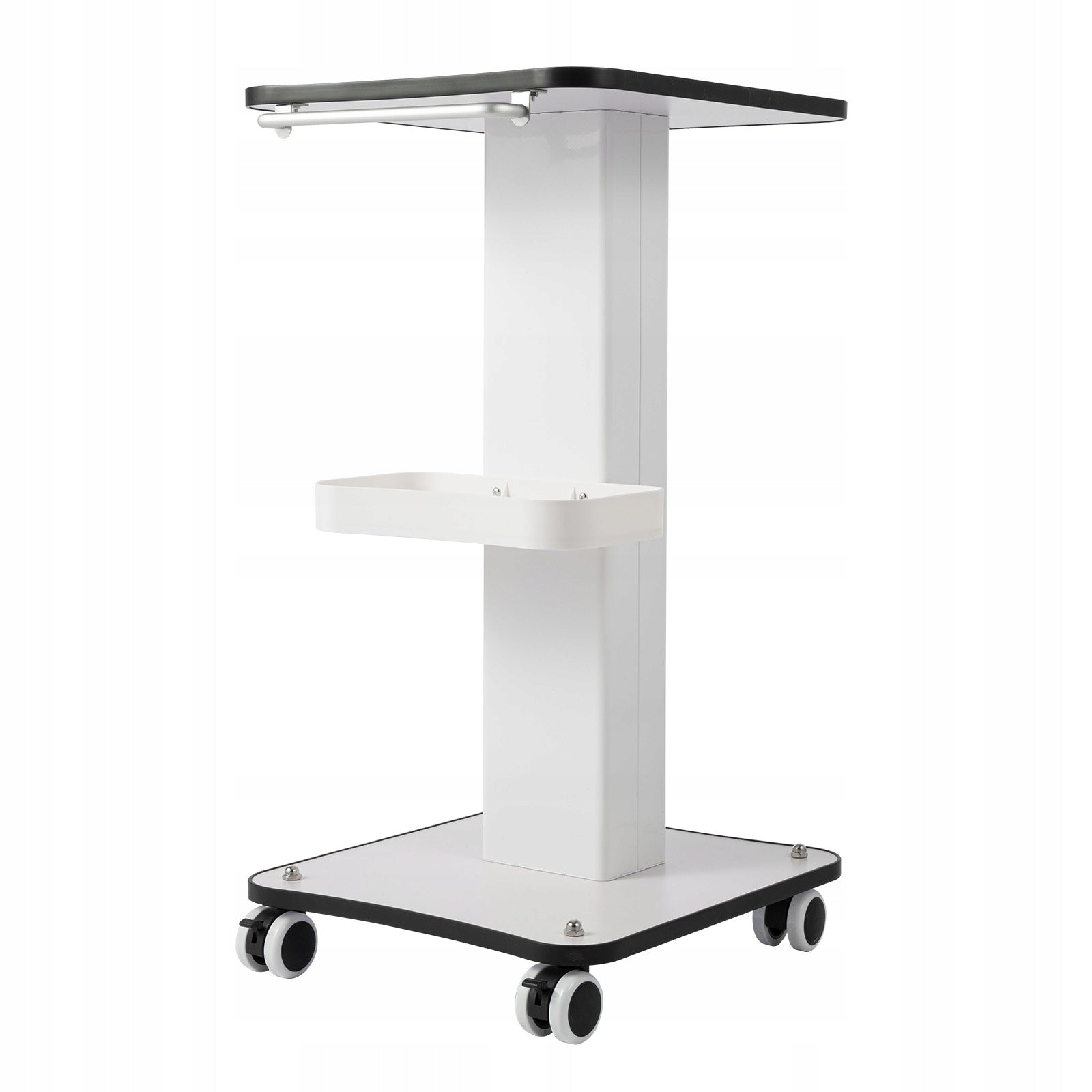 WHITE BEAUTY TROLLEY CART 4 WHEELS 67CM HEIGHT CART WITH HANDLE Manufacturer code 28477