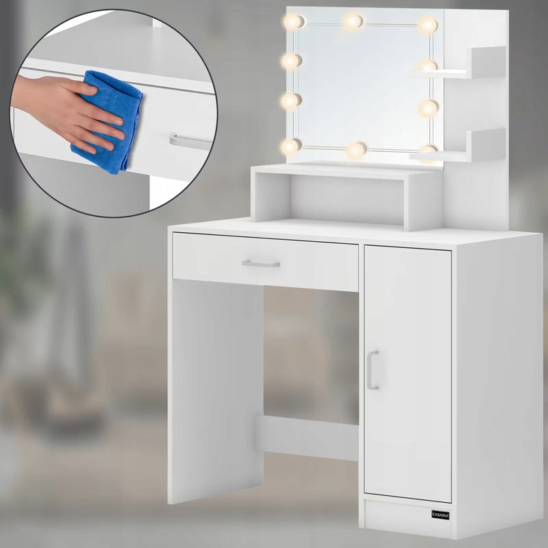 WHITE DRESSING TABLE COSMETIC WITH LED MIRROR Manufacturer code 995264