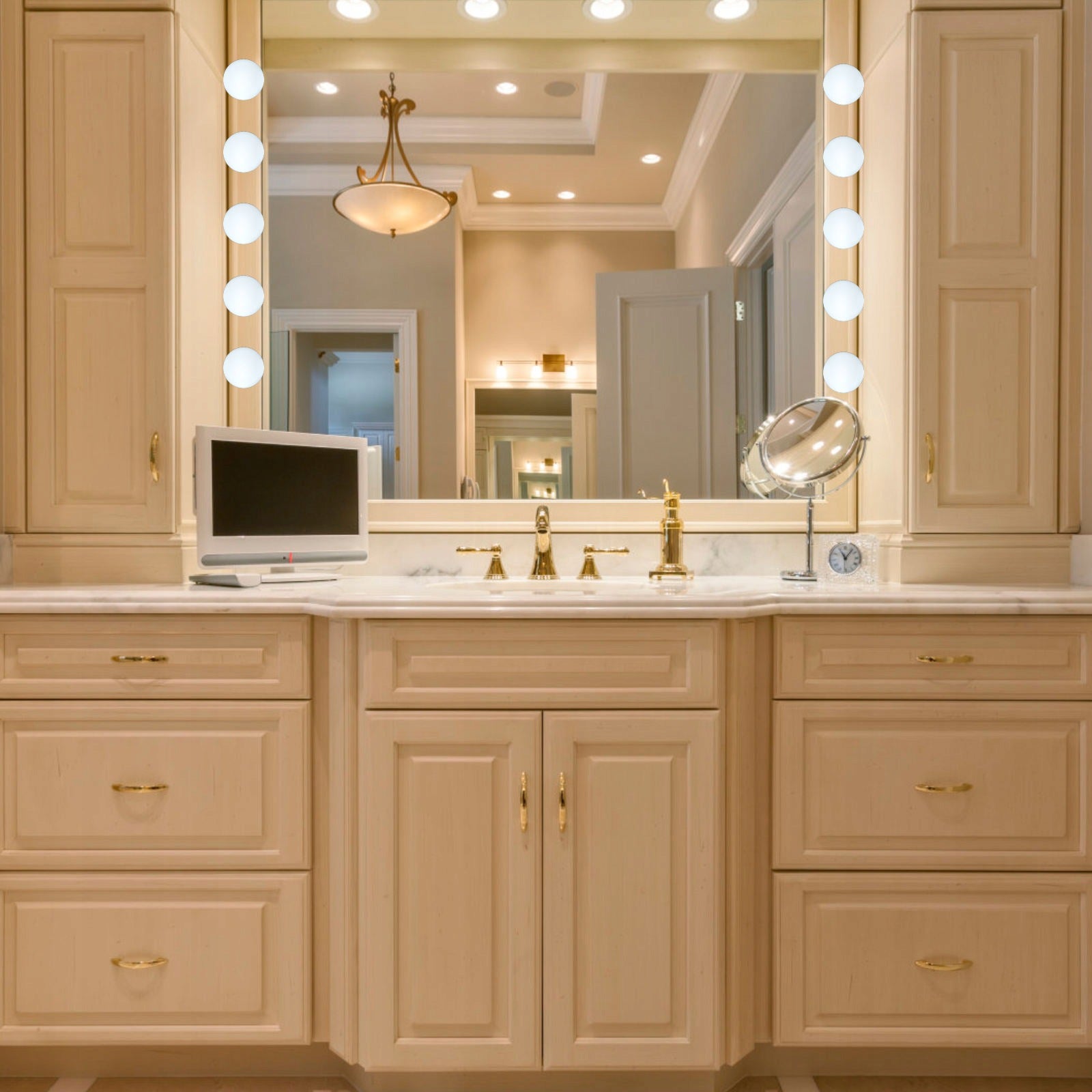 WHITE LED VANITY MIRROR LIGHTS USB CHARGING MAKEUP DRESSING LAMP Kind desk