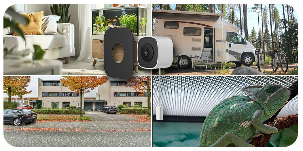WI-FI CAMERA FOR GLASS AQUARIUM WINDOW 3Mpx TUYA DVS NANNY DETECTION MAGNET Kind internal