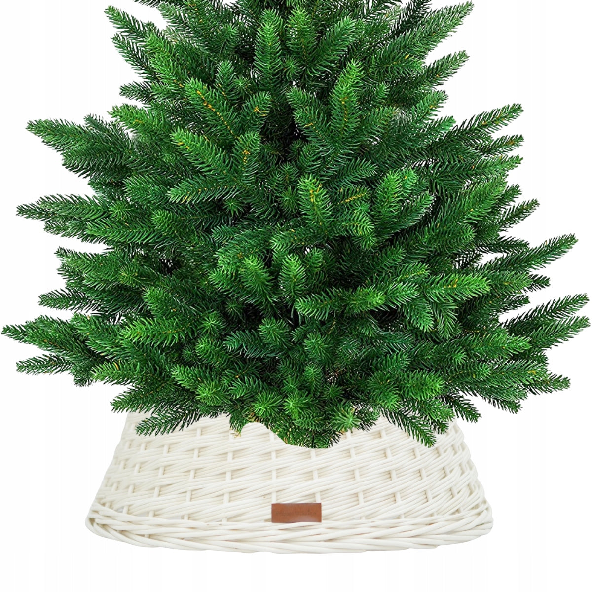 WICKER BASKET FOR CHRISTMAS TREE STAND 50 CM BLEACHED CHRISTMAS TREE COVER