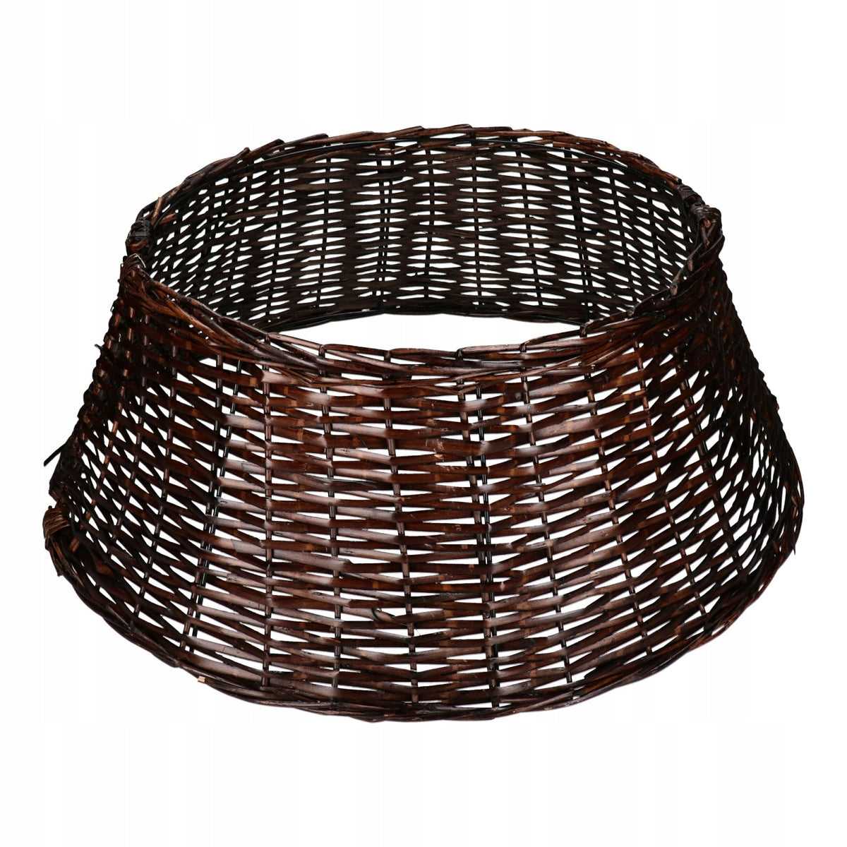 WICKER COVER FOR CHRISTMAS TREE 81 cm WICKER BASKET DARK BROWN BOHO STAND