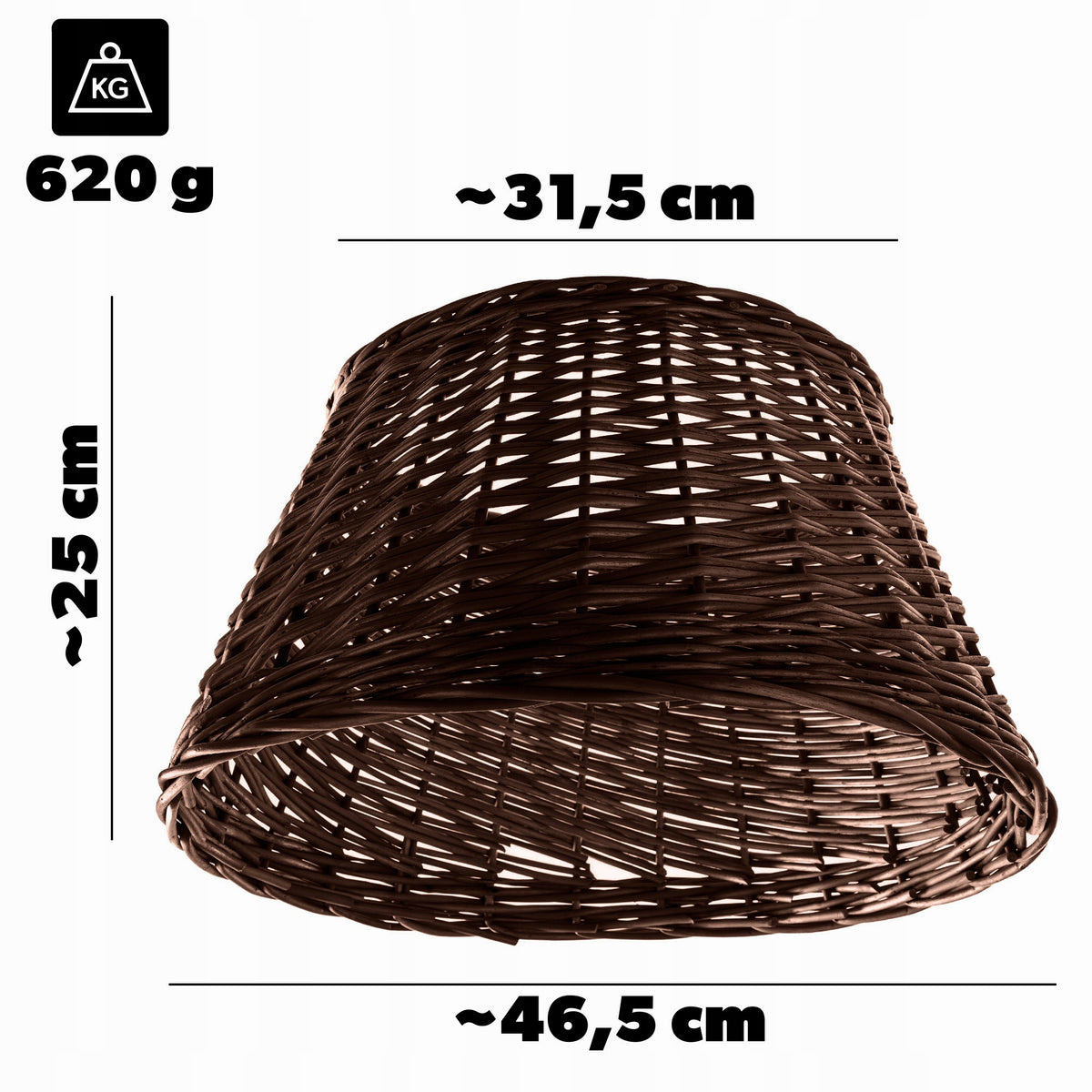 WICKER COVER FOR CHRISTMAS TREE STAND 45 cm COVER BASKET STAND BROWN Manufacturer code K16091