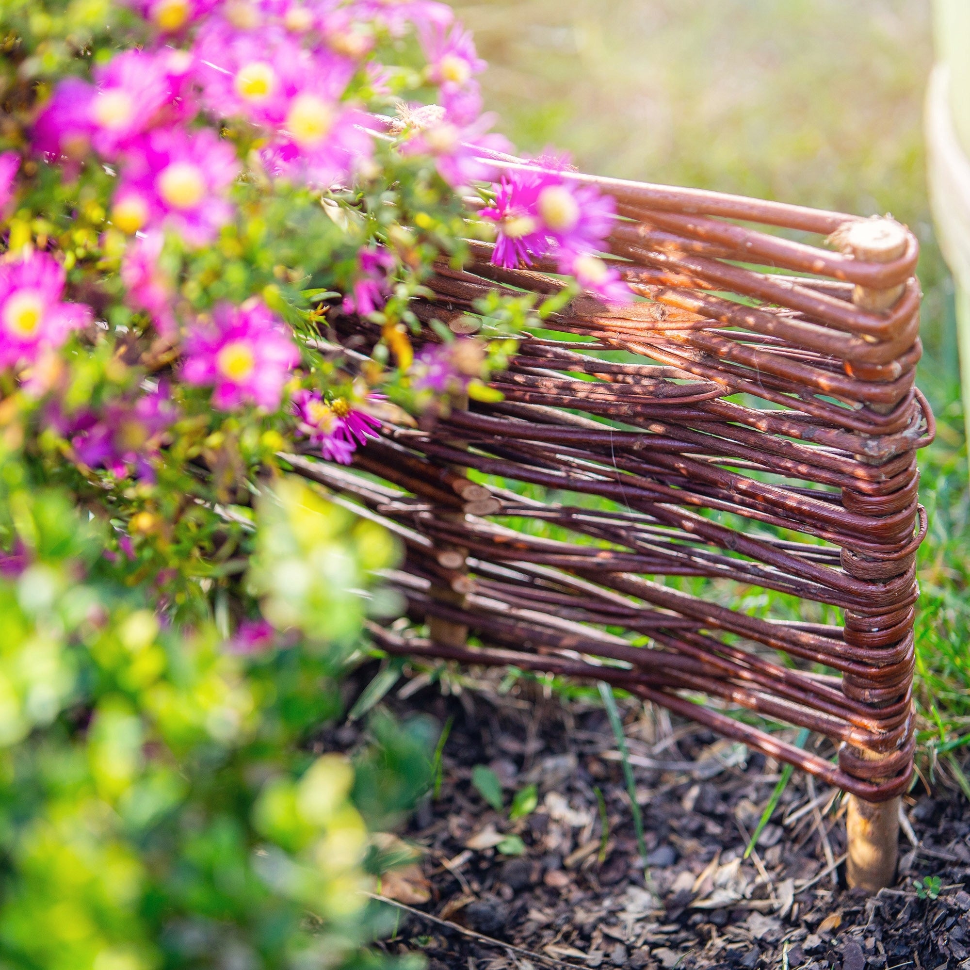 WICKER GARDEN PALISADE LAWN FENCE 120x20 cm HIGH FENCE Manufacturer code K5881