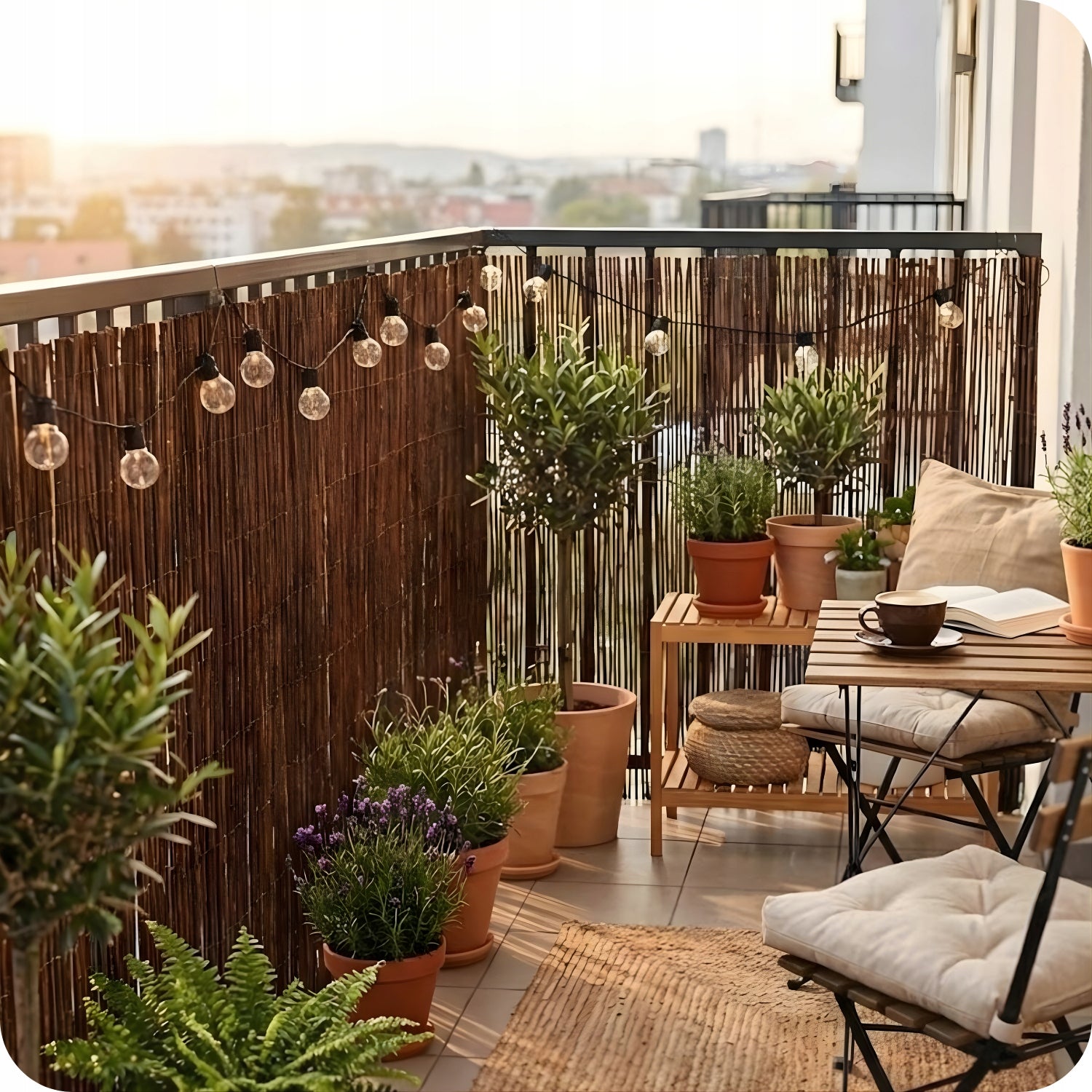 WICKER MAT 100x500cm BALCONY COVER DENSE Polish PRODUCT 100% WICKER Main material wicker