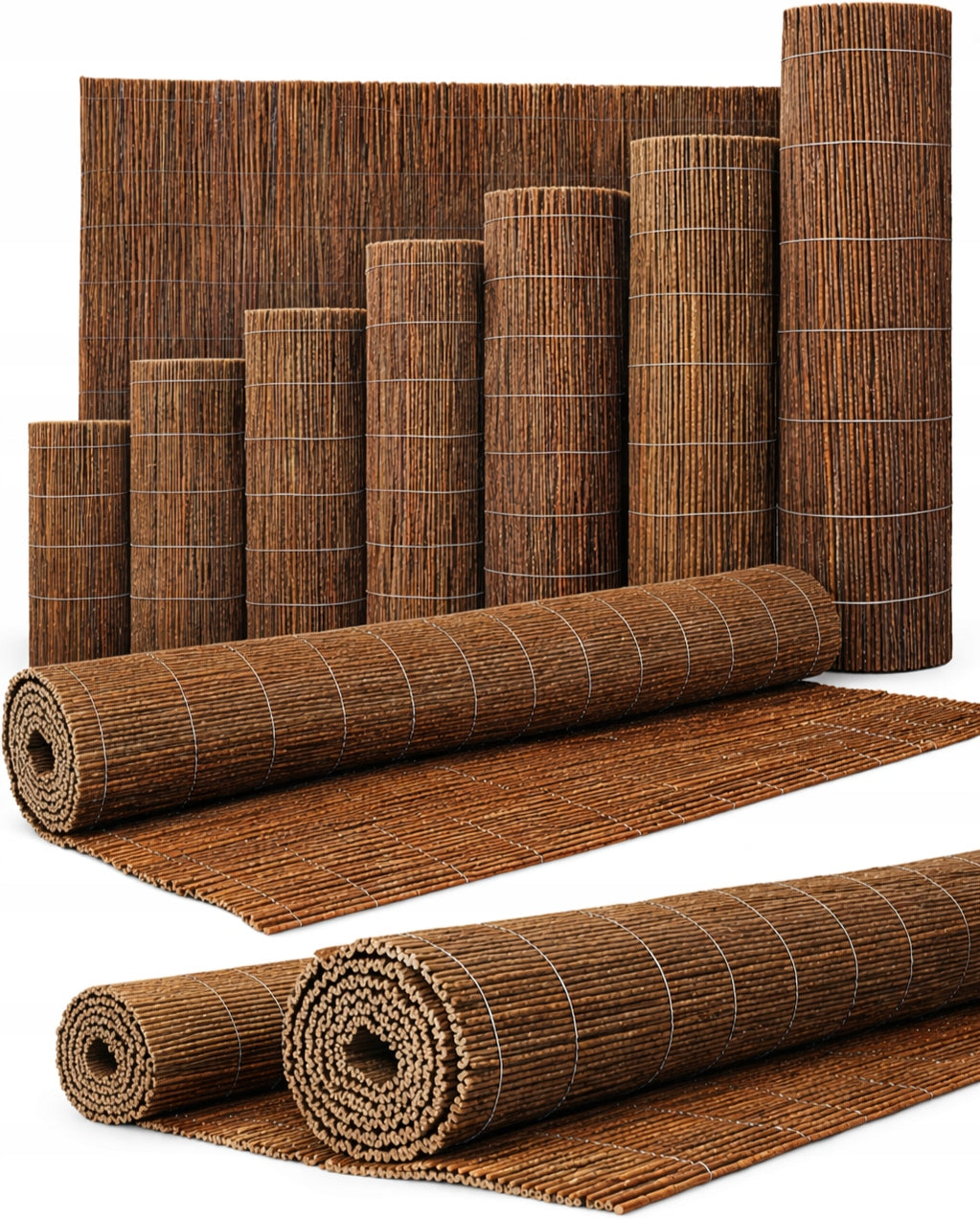 WICKER MAT 100x500cm DENSE CURTAIN BALCONY TERRACE POLISH MANUFACTURER