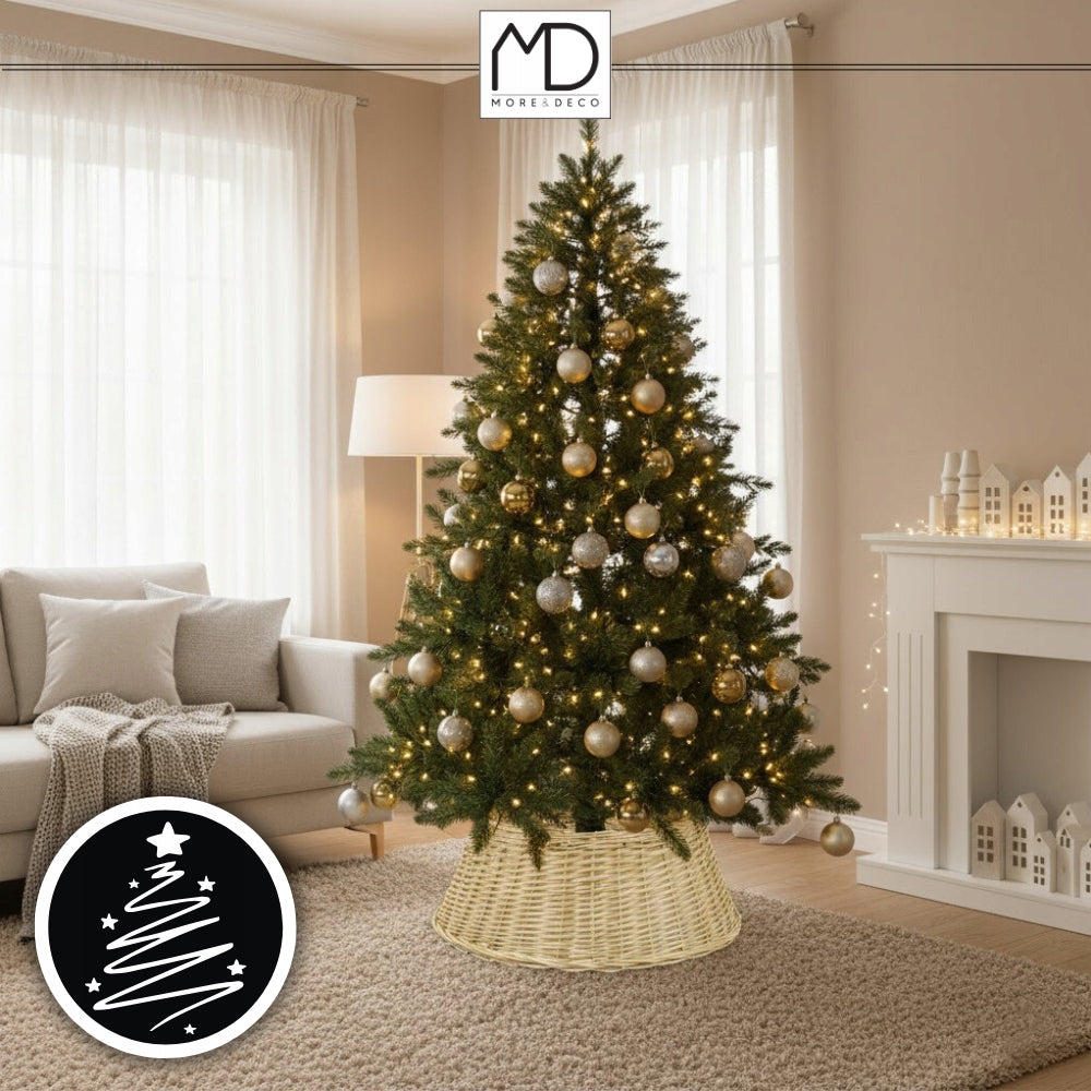 WICKER STAND COVER BEIGE UNDER THE CHRISTMAS TREE STAND WICKER BASKET Packaging status original