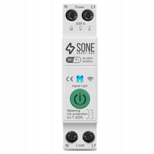 WIFI 63A TUYA SMART Relay WITH DIN MEASUREMENT REMOTE CONTROL FUSE Batteries included no