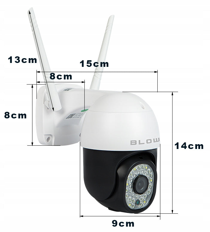WIFI CAMERA IP 5MP ROTATING ZOOM OUTDOOR DETECTION SMART HD ALARM IP66 Manufacturer code 78-823#