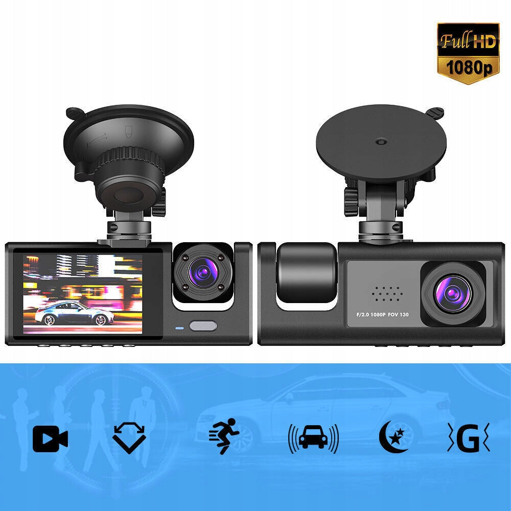 WIFI DASH CAM FULL HD VIDEO RECORDER 3 LENSES+64GB SD Recording quality 4K UHD (3840 x 2160)