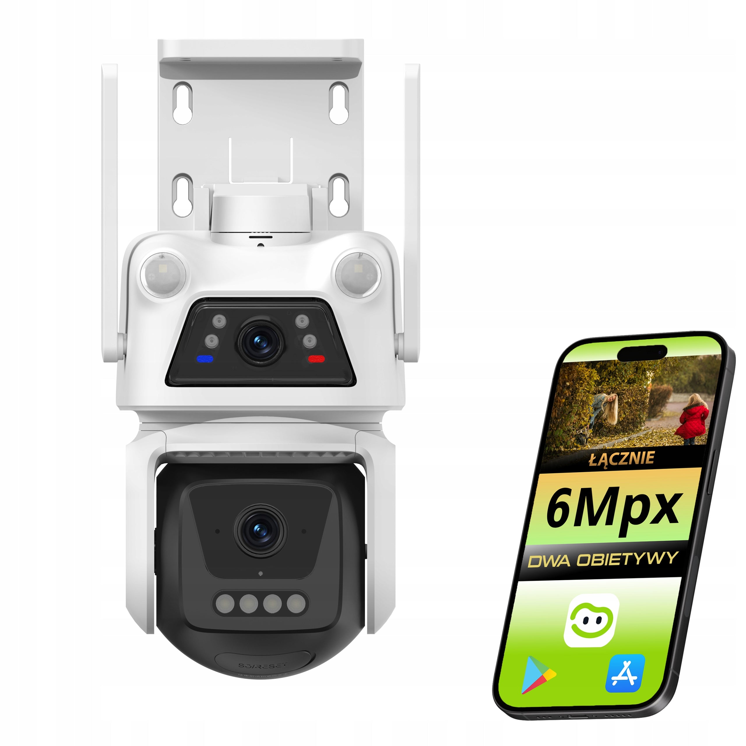 WIFI OUTDOOR ROTARY CAMERA 6 Mpx DUAL 2X 3Mpx BEANSVIEW PTZ EZVIZ Packaging status original