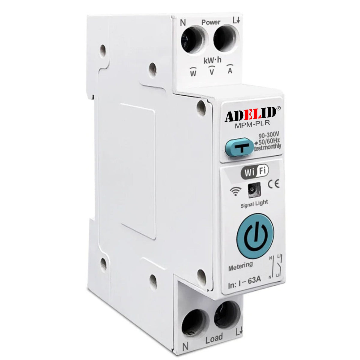 WIFI RELAY FOR DIN RAIL MEASUREMENT OF ENERGY CONSUMPTION TUYA DIFFERENTIAL Manufacturer code MPM-PLR sterownik licznik