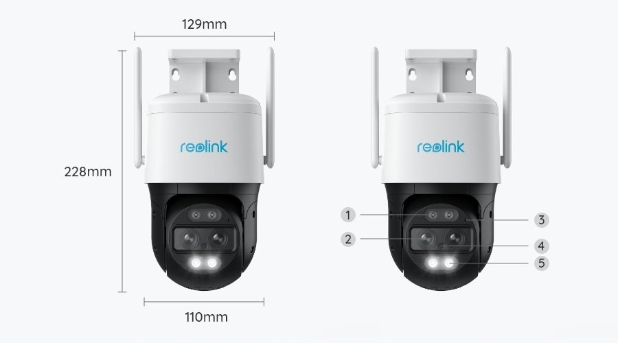 WIFI ROTARY CAMERA EXTERNAL VEHICLE CHARACTER TRACKING 8 Mpx 4K REOLINK Packaging status original