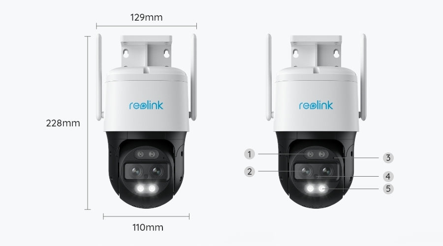WIFI ROTARY CAMERA EXTERNAL VEHICLE CHARACTER TRACKING 8 Mpx 4K REOLINK Packaging status original