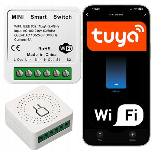 WIFI Relay Controller TUYA 1 Channel 230V 16A Smart Life MINI