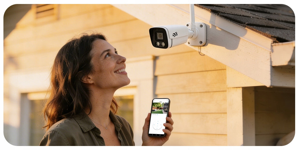 WIFI WIRELESS CAMERA IP 5MPX 2K IR20 METAL OUTDOOR AUDIO SMART DVS Brand DVS