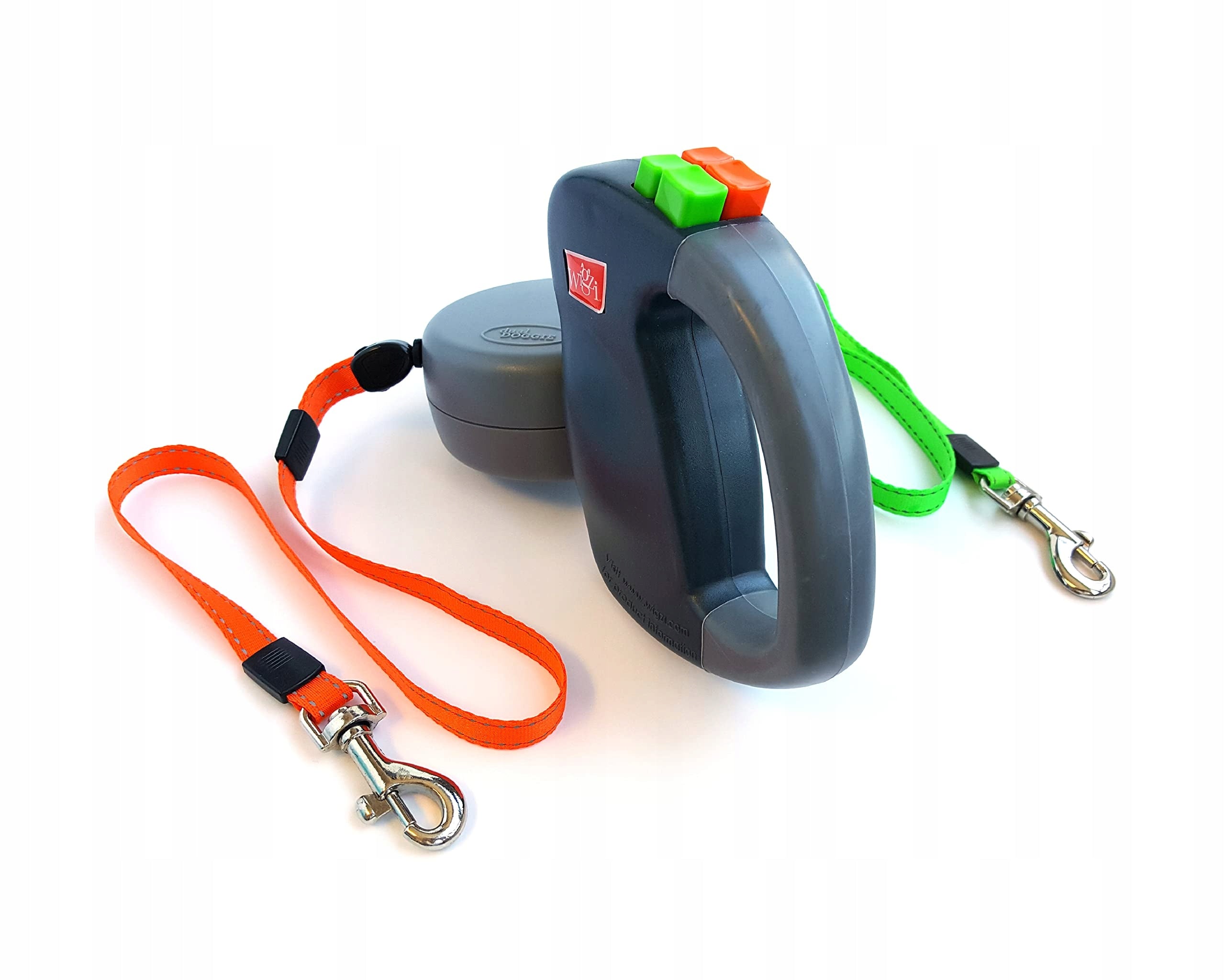 WIGZI Lanyard for two dogs grey retractable Manufacturer code V2