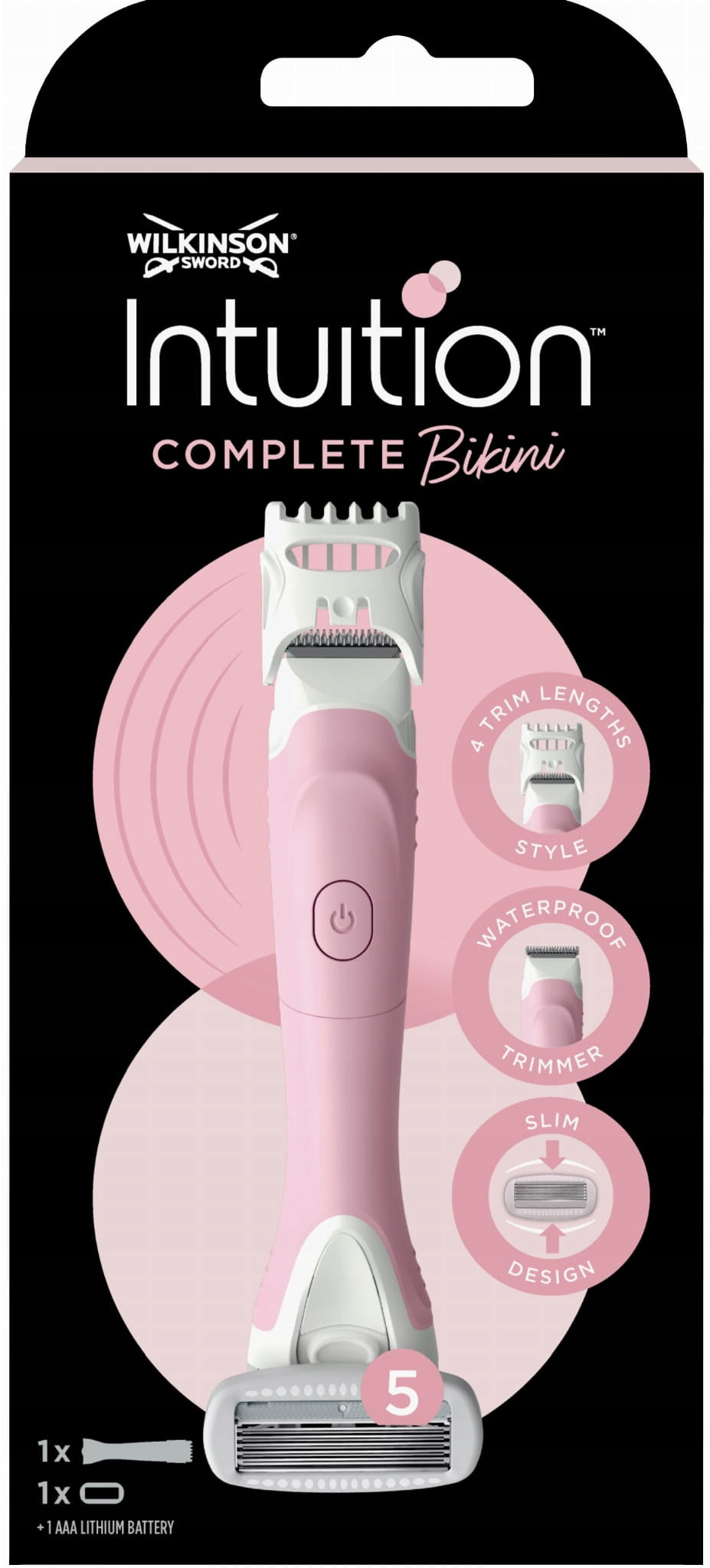 WILKINSON INTUITION COMPLETE Bikini clipper with teer insert blade knife 1