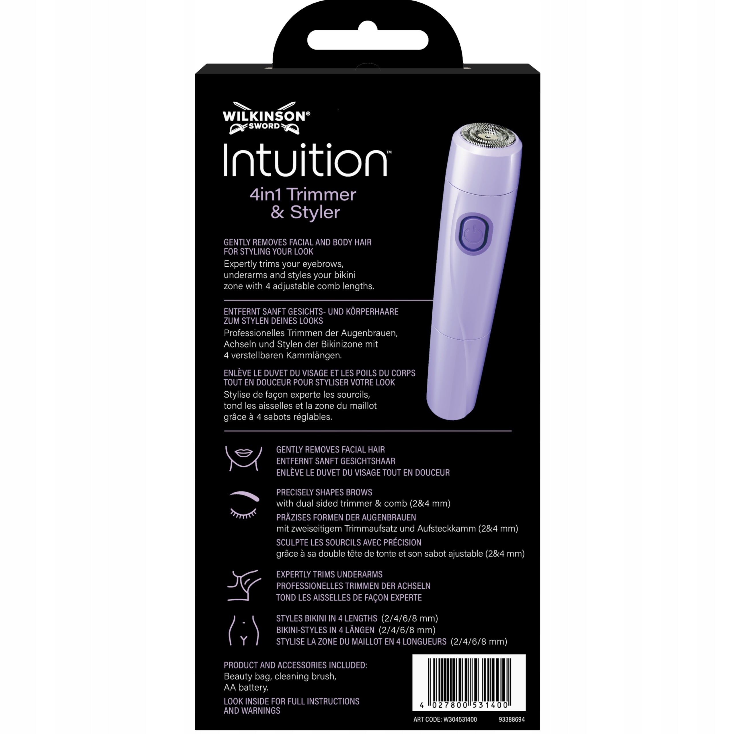 WILKINSON Intuition 4in1 Trimmer & Styler Multifunction Shaving Machine Packaging status original