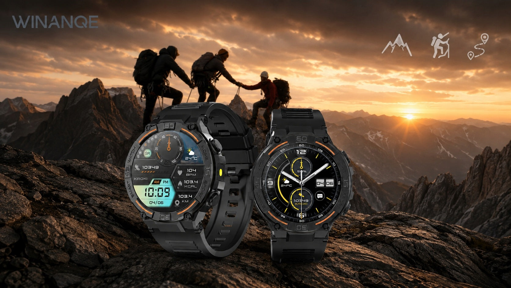 WINANQE MEN'S SMARTWATCH 360x360 CONVERSATION MENU PL WATERPROOF Model other