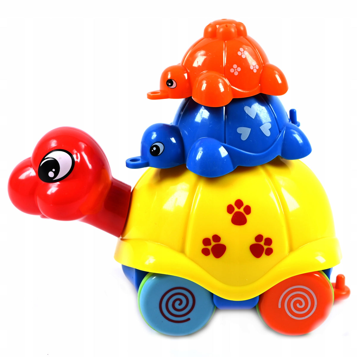 WIND-UP TURTLE ESCAPING CRAWLING DRIVE TOY RIDING TURTLE Color multicolor