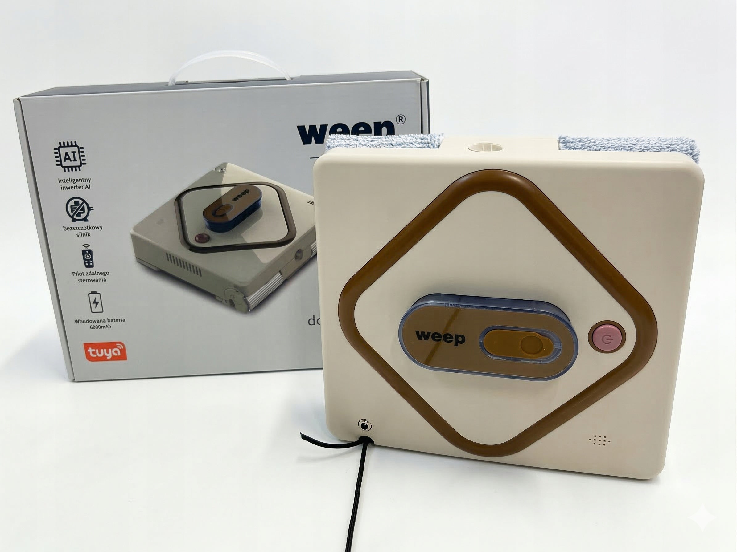 WINDOW CLEANING ROBOT WEEP AI i2pro WINDOW WASHER Polish 3kPa 3min/m2 Manufacturer code Robot do mycia okien Weep i2pro