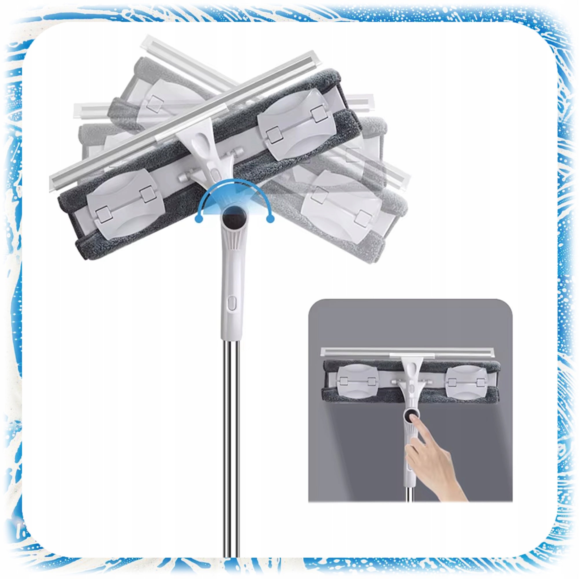 WINDOW MOP WASHER FOR CLEANING WINDOWS MIRRORS FLOORS ADJUSTMENT 180CM +PULLER Manufacturer code 007254