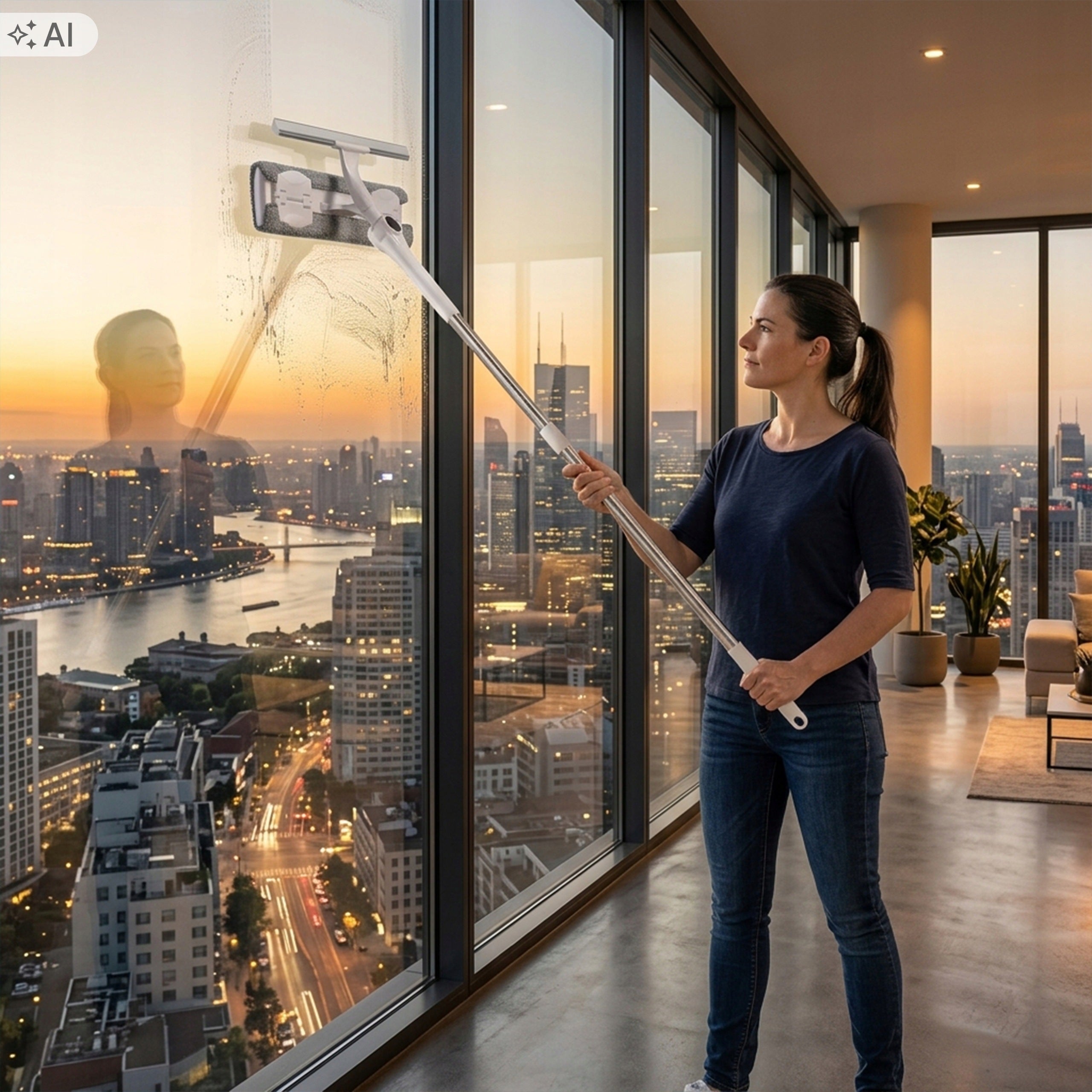 WINDOW WASHER FOR PANELS WITH TELESCOPIC PULLER WITH OVERLAY 150 CM XXL Brand no brand