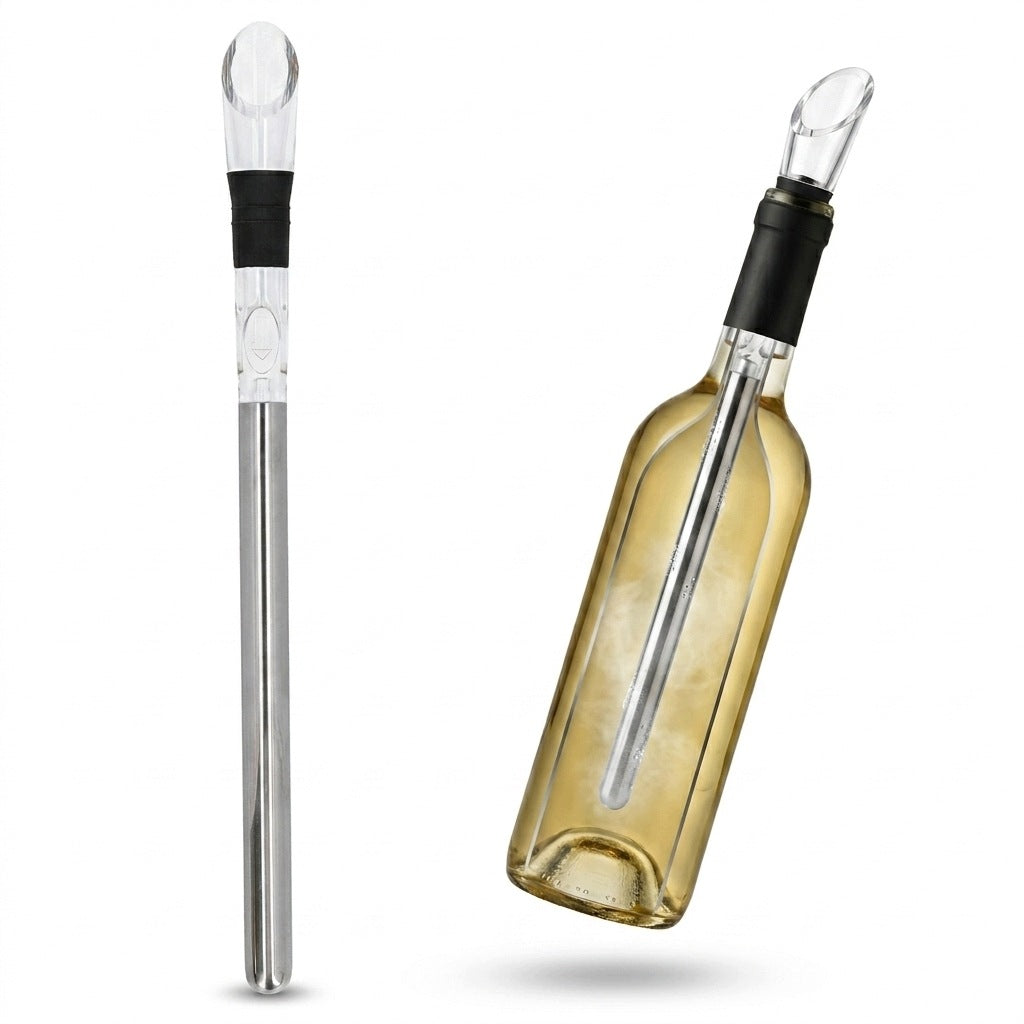 WINE COOLER CHOPSTICK chiller stick aerator pourer steel nrdz 3in1