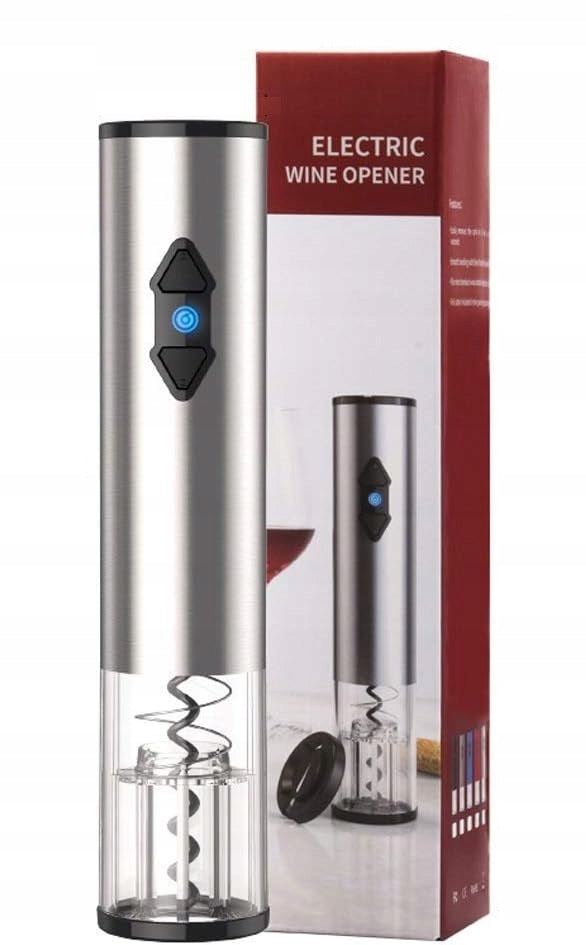WINE CORKSCREW ELECTRIC OPENER STAINLESS STEEL INOX