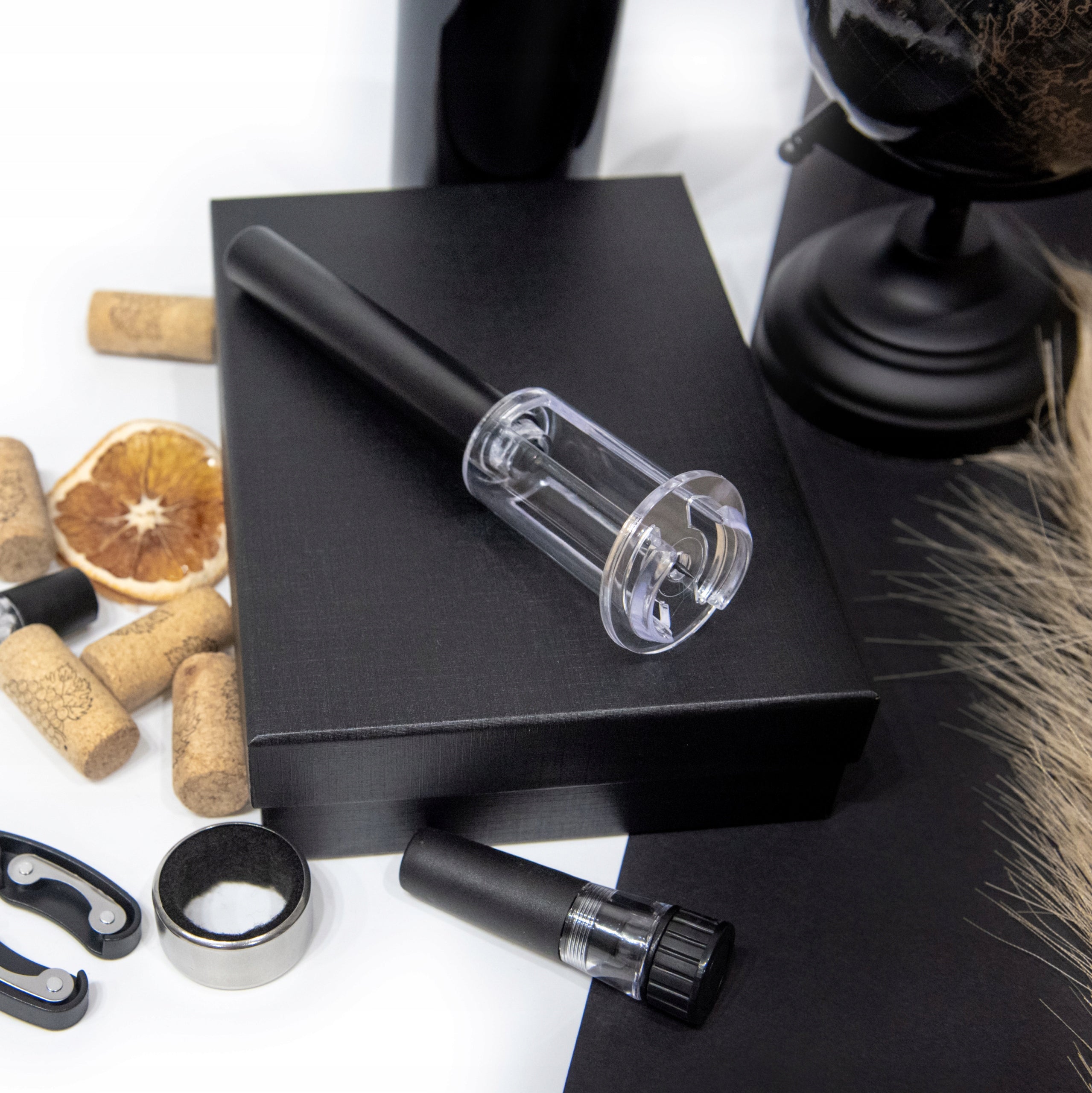 WINE SET corkscrew OPENER pressure VACUUM stopper for BIRTHDAY Brand IBERGO Wine Gifts