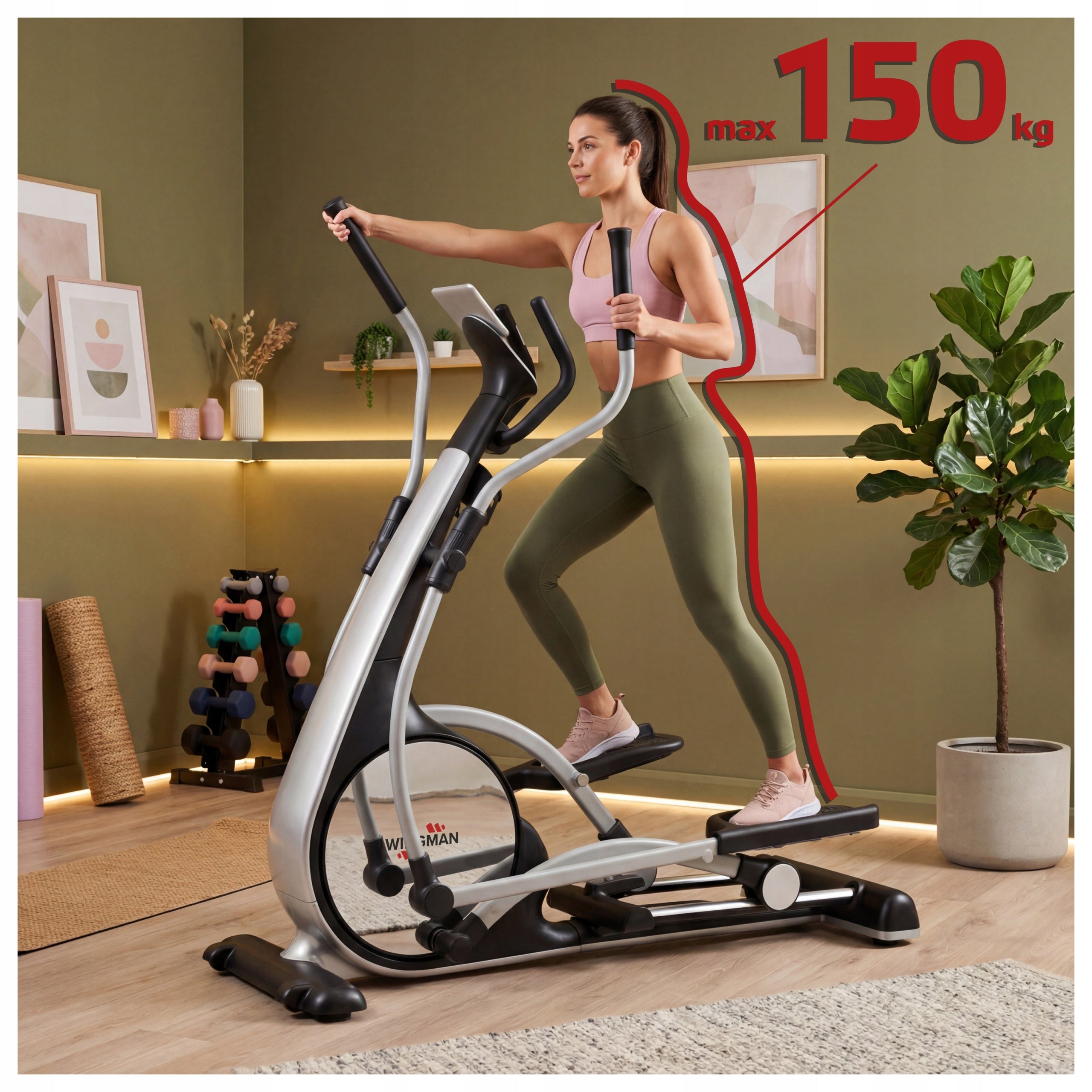 WINGMAN AIR90 PRO ELLIPTICAL CROSS TRAINER | ELLIPTICAL CROSS TRAINER | MAGNETIC | 8KG WHEEL Manufacturer code AIR90 Pro