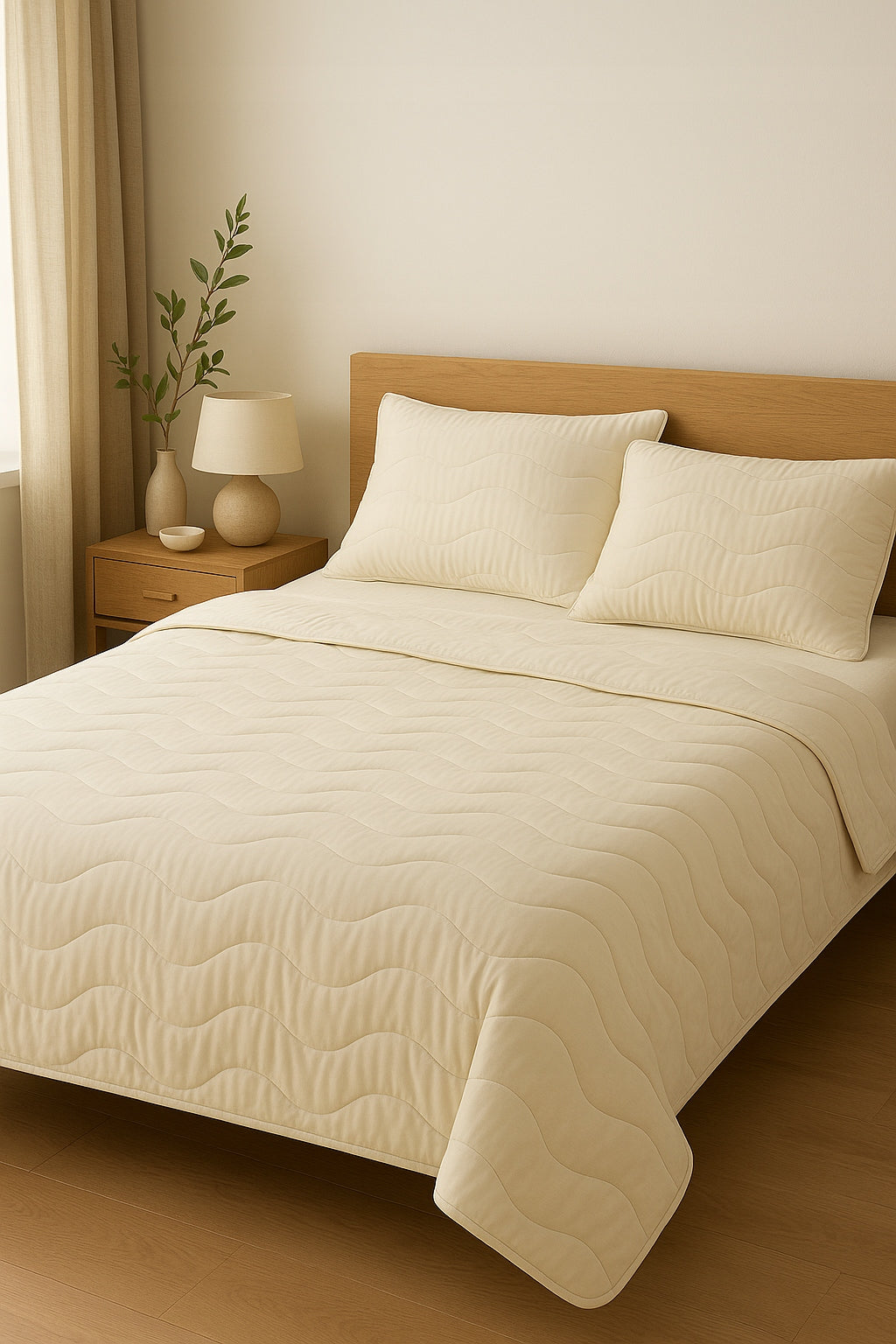 WINTER QUILT 140x200 SHEEP WOOL POLAND THICK PREMIUM KONEY Manufacturer code WEŁNA OWCZA 140X200 ECRU PRODUKT POLSKI