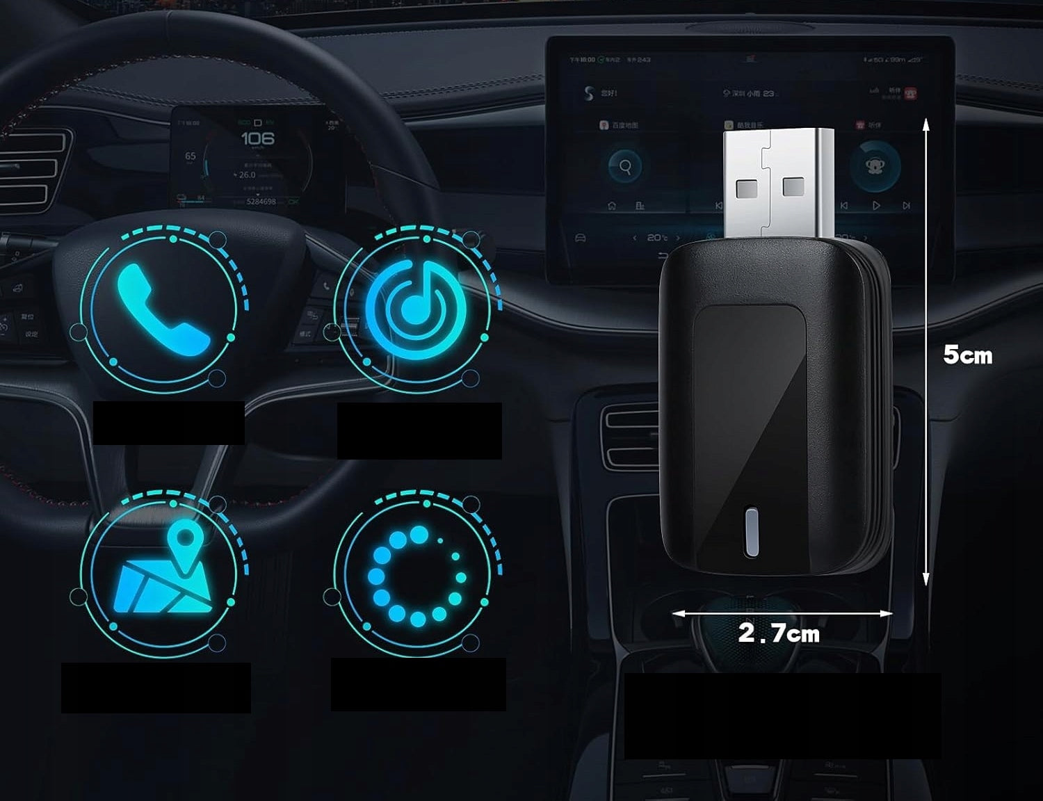 WIRELESS ADAPTER ANDROID AUTO CARPLAY 2IN1 USB USB-C Brand no brand