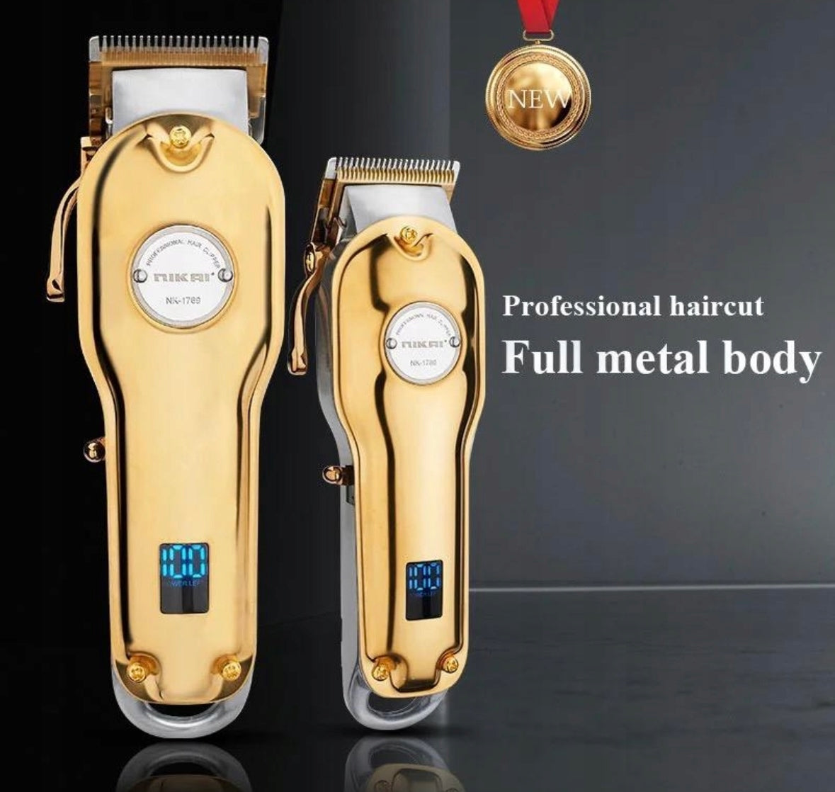 WIRELESS BEARD HAIR CLIPPER KEMEI LED USB Manufacturer code KM-1986
