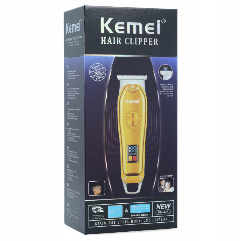 WIRELESS BEARD TRIMMER KEMEI BARBER USB Packaging status original