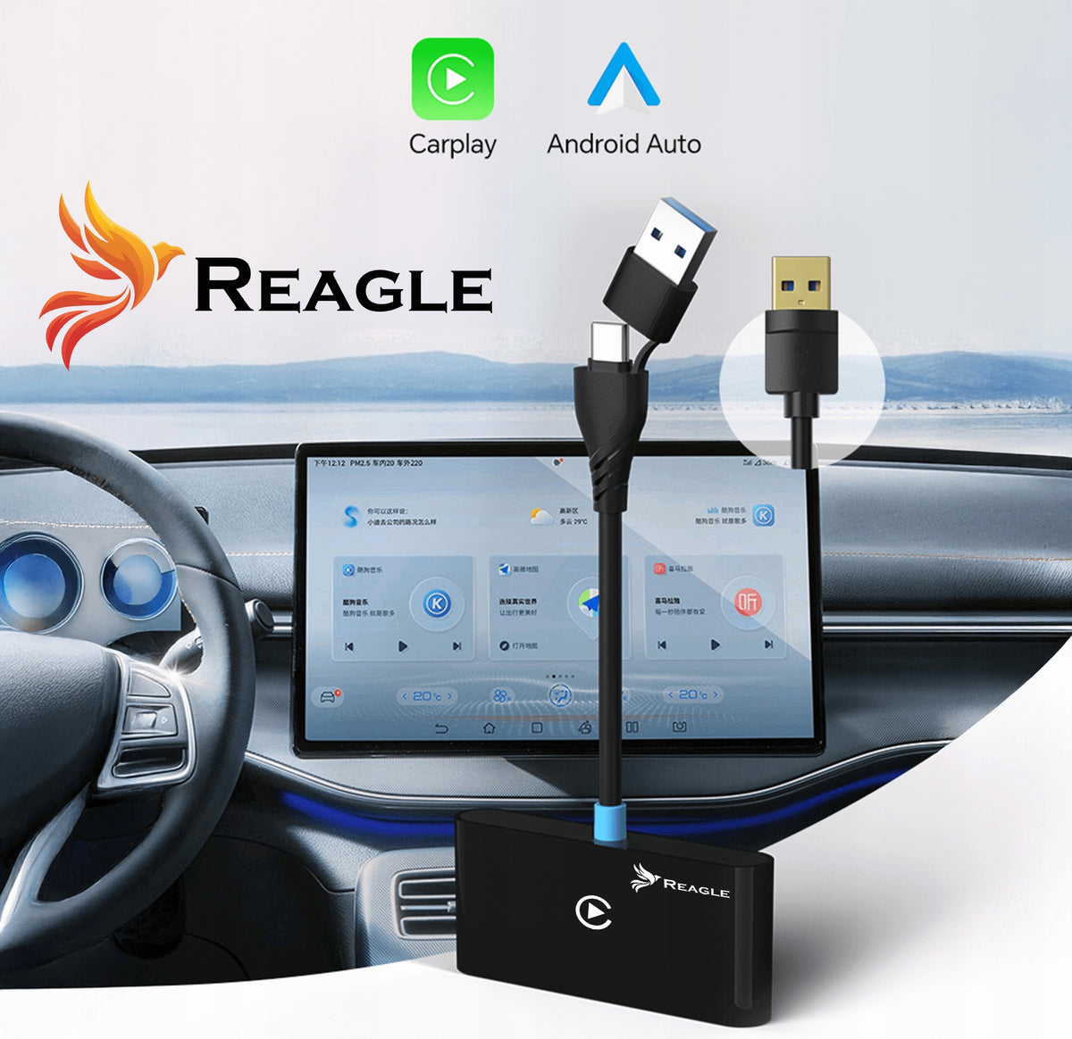WIRELESS CARPLAY ANDROID AUTO CAR ADAPTER APPLE IPHONE EAN (GTIN) 5905261352552