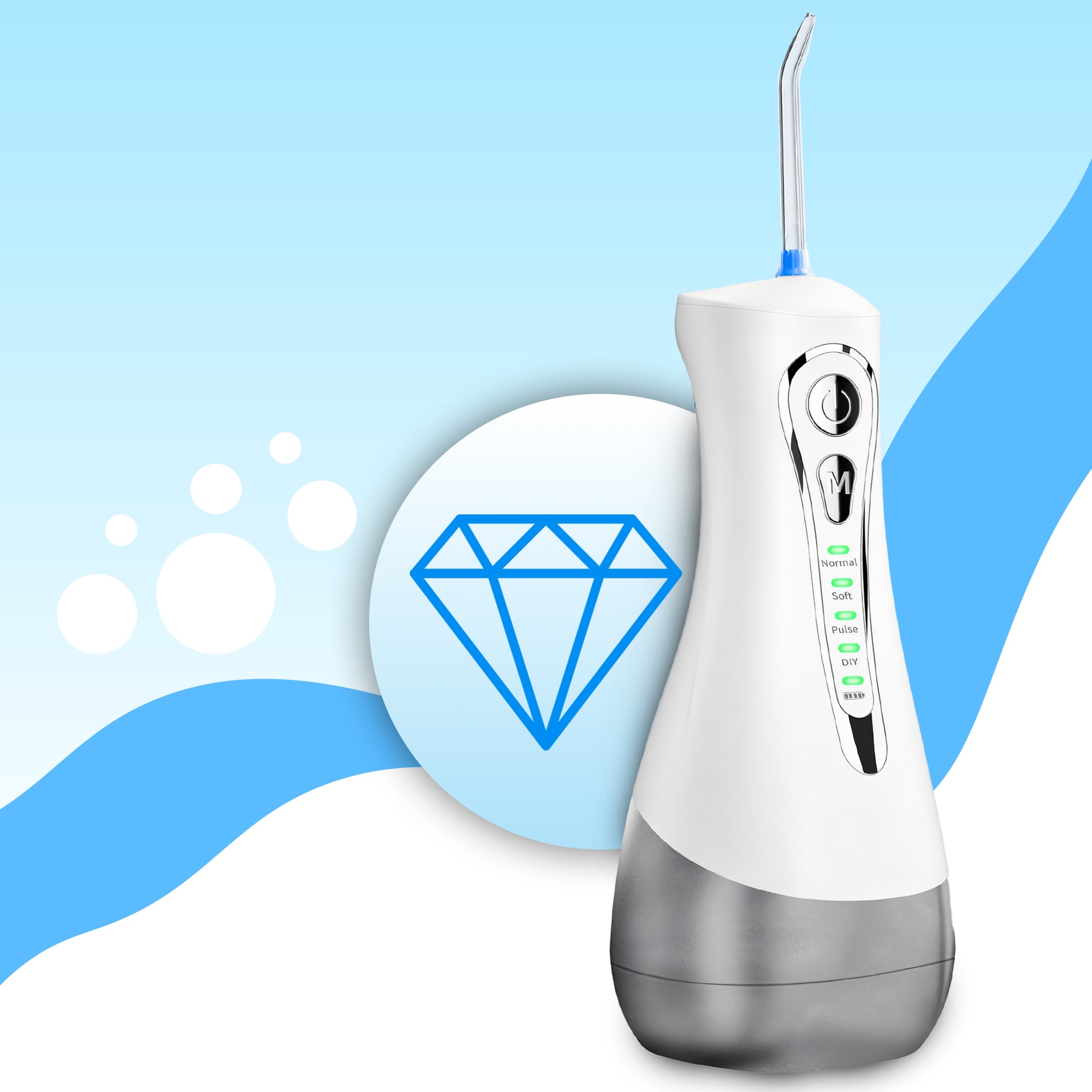 WIRELESS DENTAL IRRIGATOR 4 MODES 7 TIPS 300ML CASE Model Irygator UR180