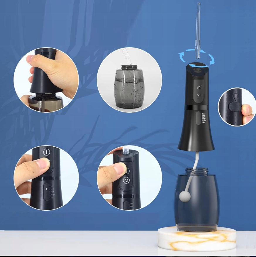 WIRELESS DENTAL IRRIGATOR 5 MODES 400ML STRONG CASE Brand Heelly