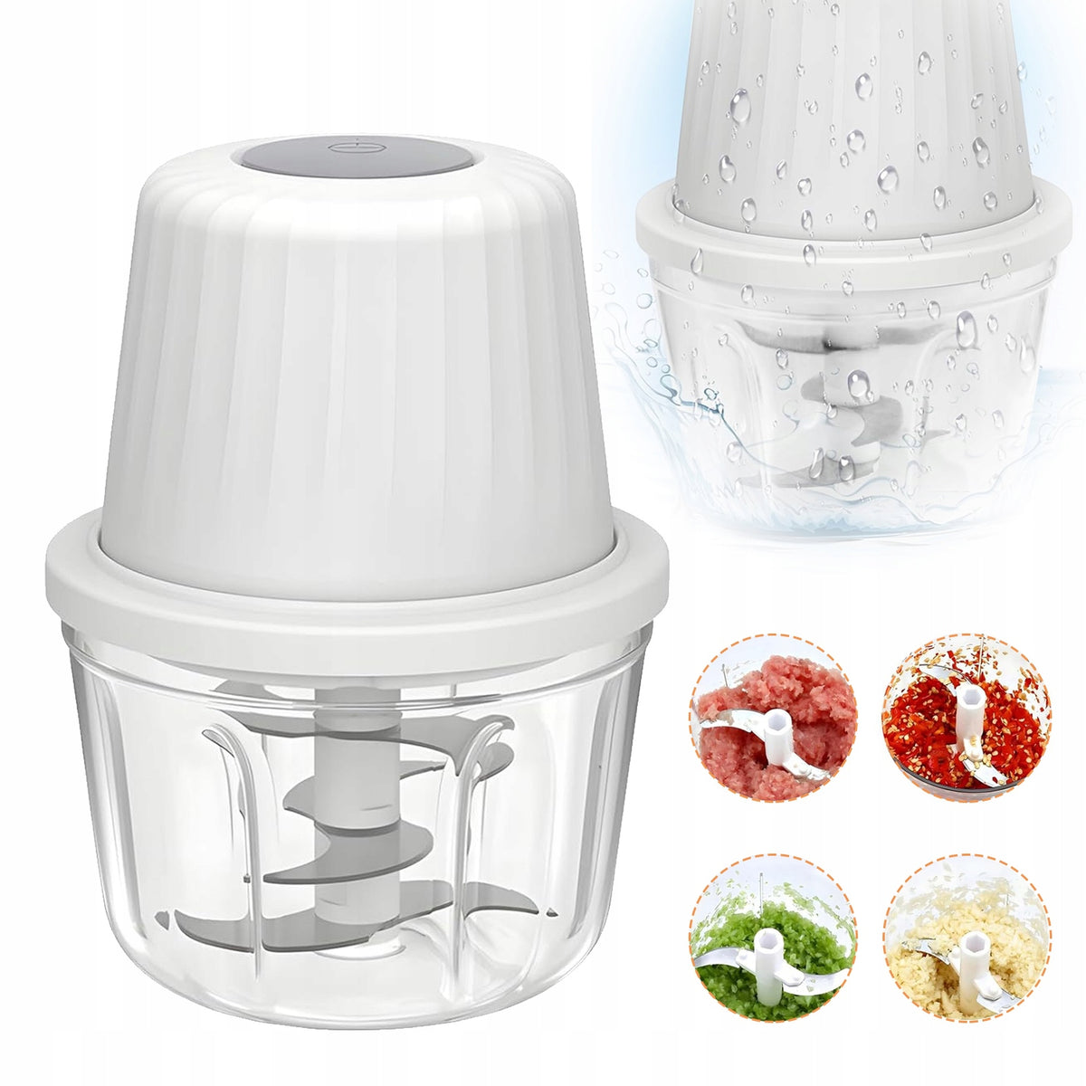 WIRELESS ELECTRIC GARLIC CHOPPER MINI BLENDER FOR CHILI 400 ML